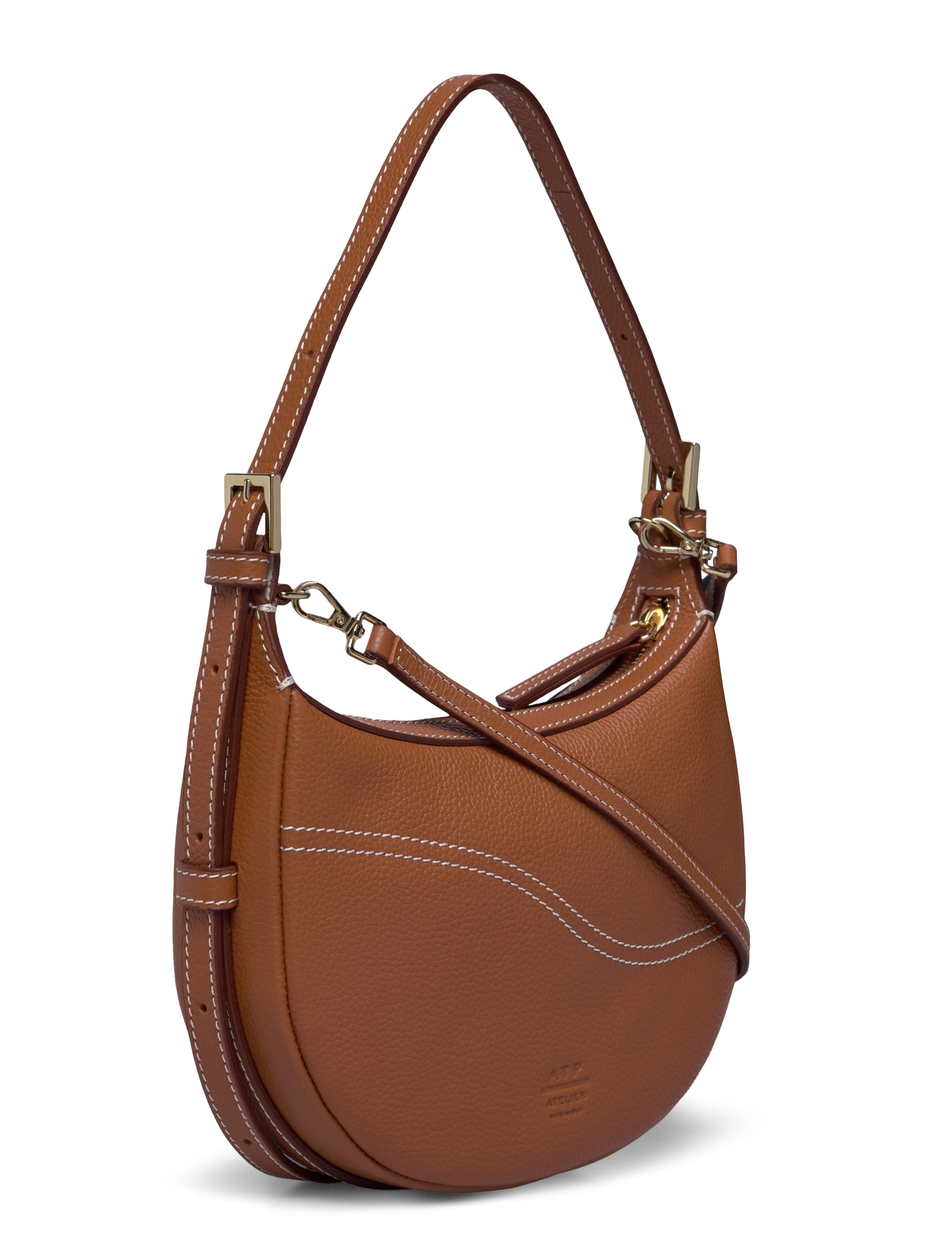 ATP Atelier - Silea Brandy/Contrast Stitch Grained Calf - brandy/contrast stitch - 3