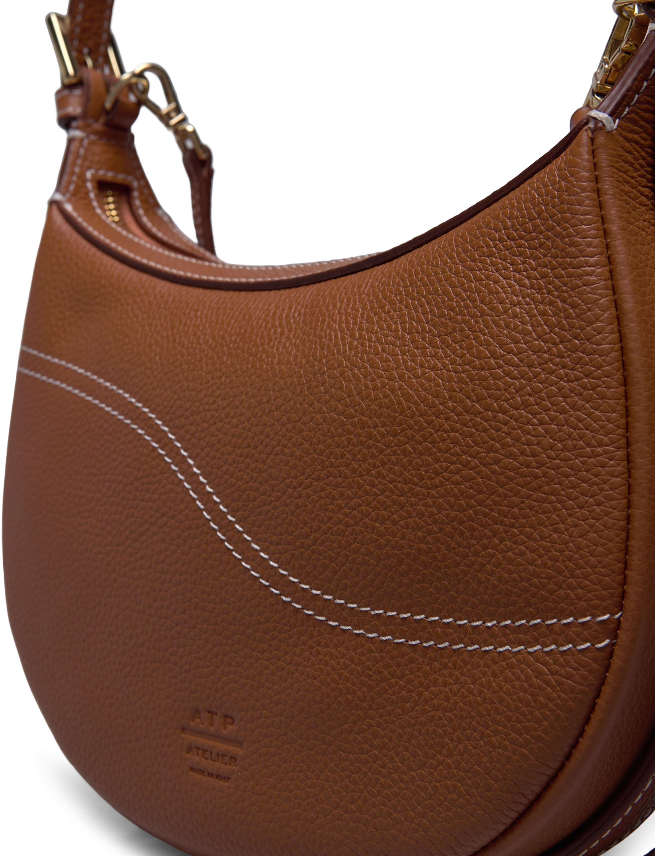 ATP Atelier - Silea Brandy/Contrast Stitch Grained Calf - brandy/contrast stitch - 4