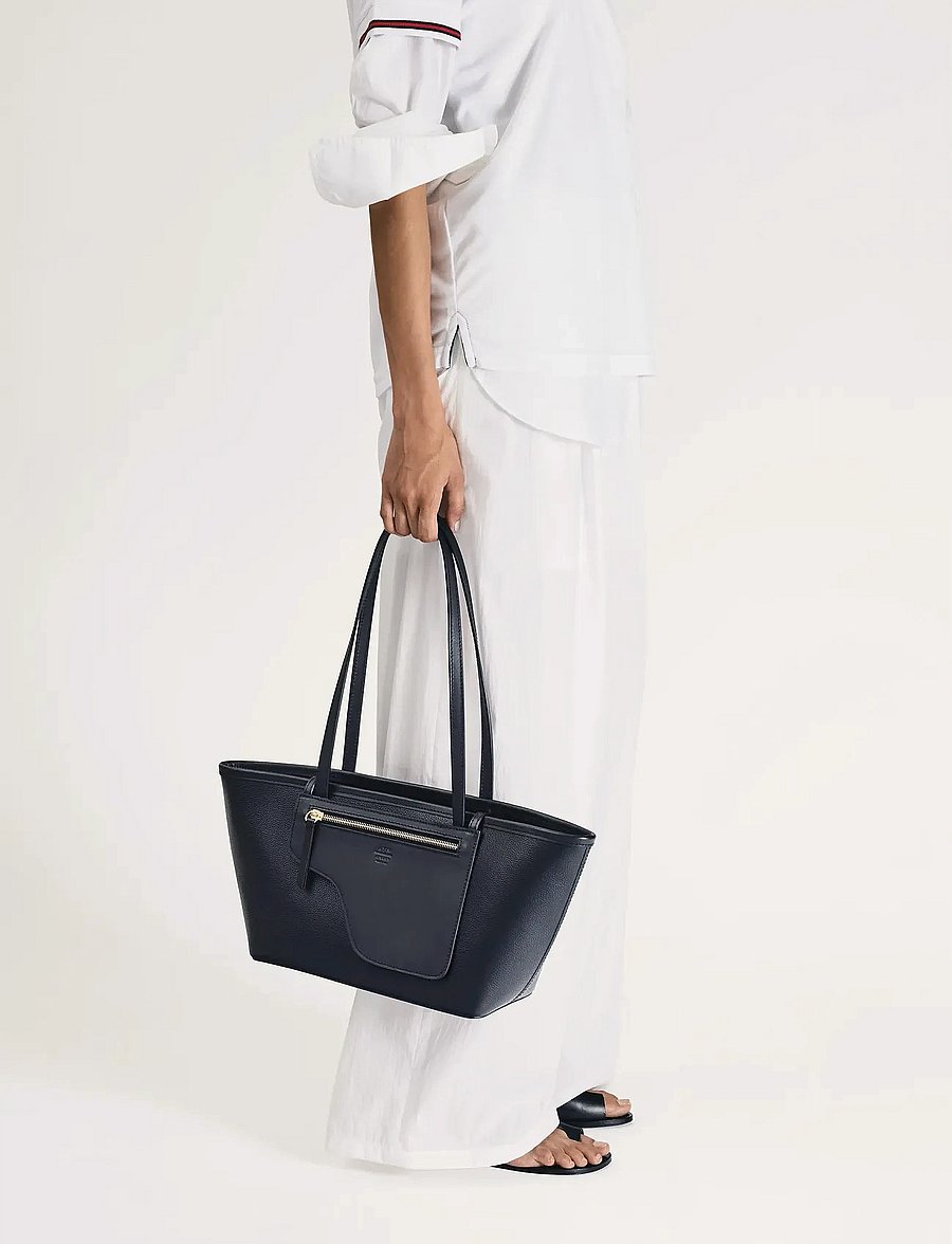 ATP Atelier - Gaiba Black Grained Calf/Vacchetta - shopper-laukut - black - 0