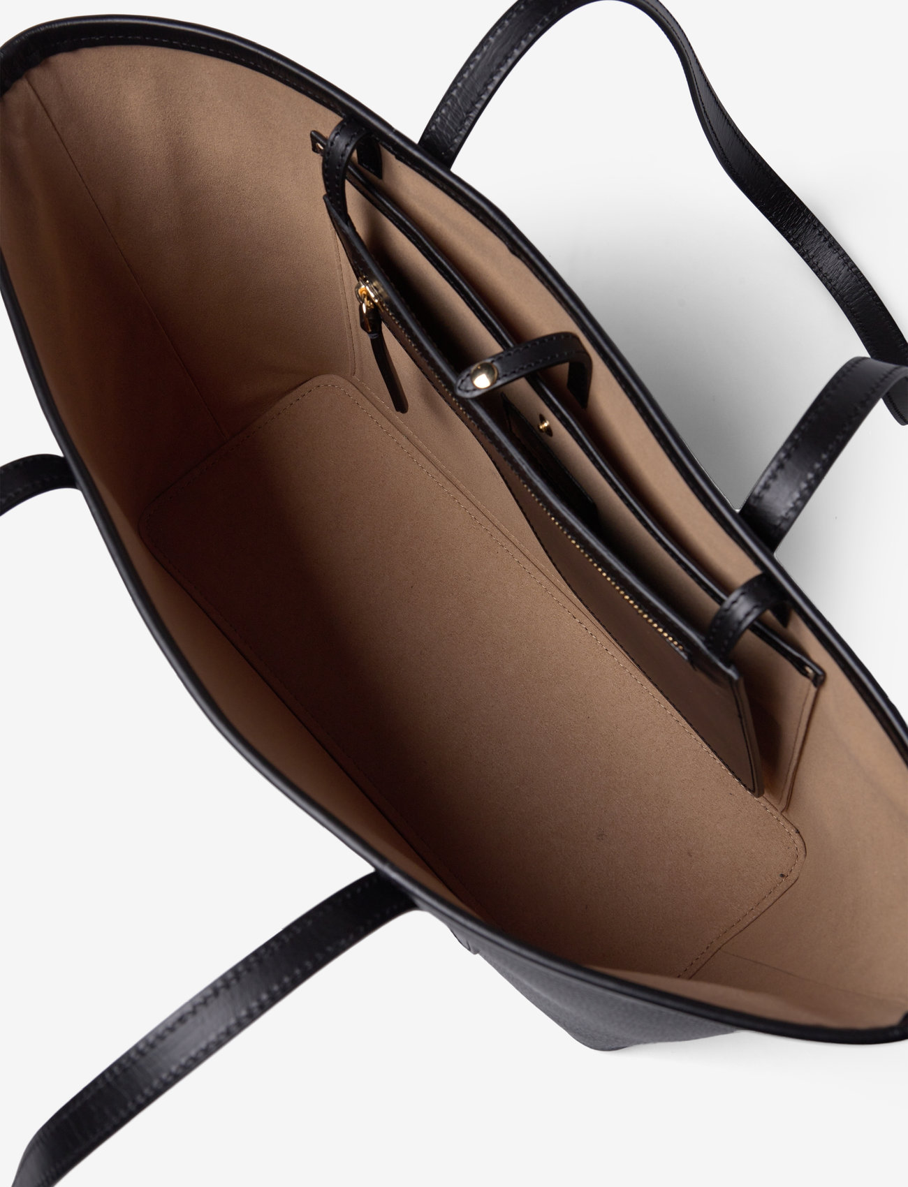 ATP Atelier - Gaiba Black Grained Calf/Vacchetta - shoppingväskor - black - 5