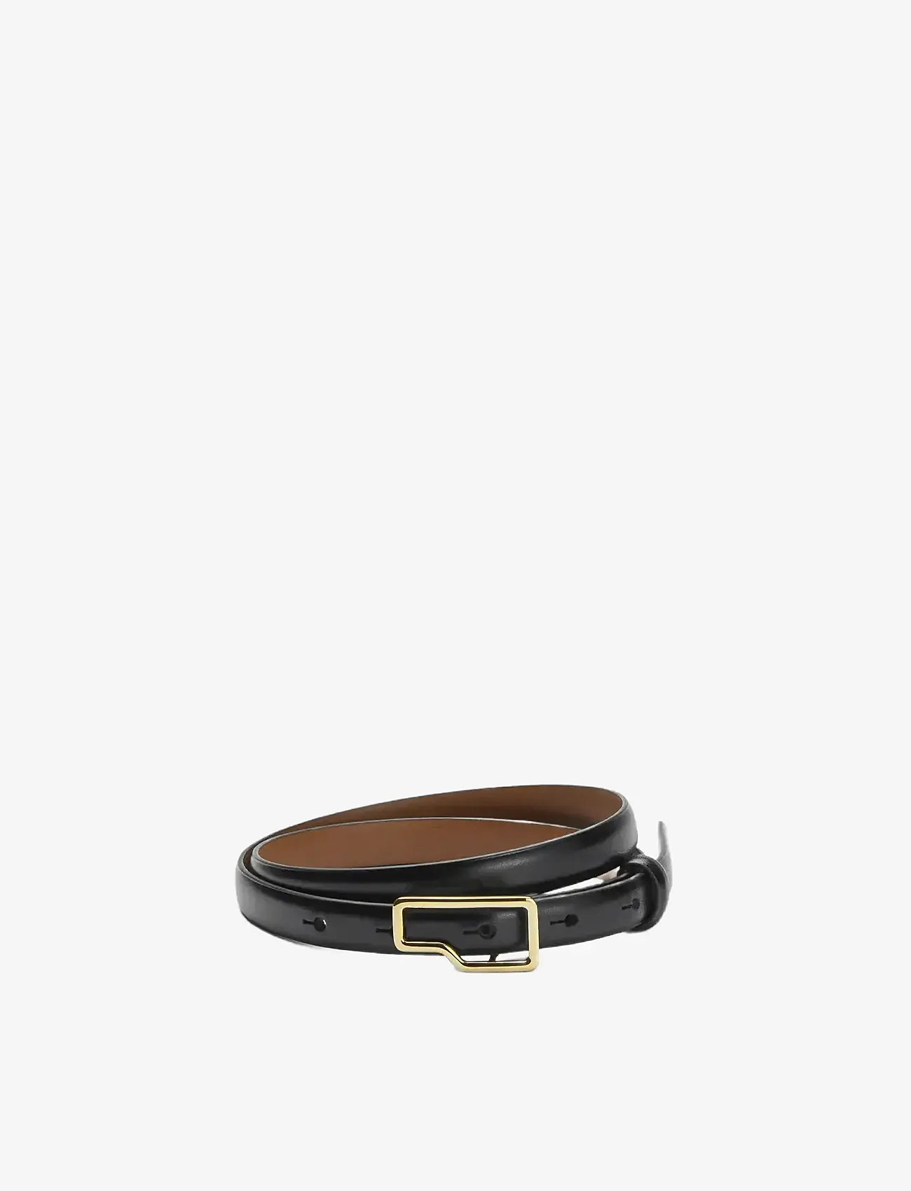 ATP Atelier - Ponna Black Calf - leather belts - black - 0