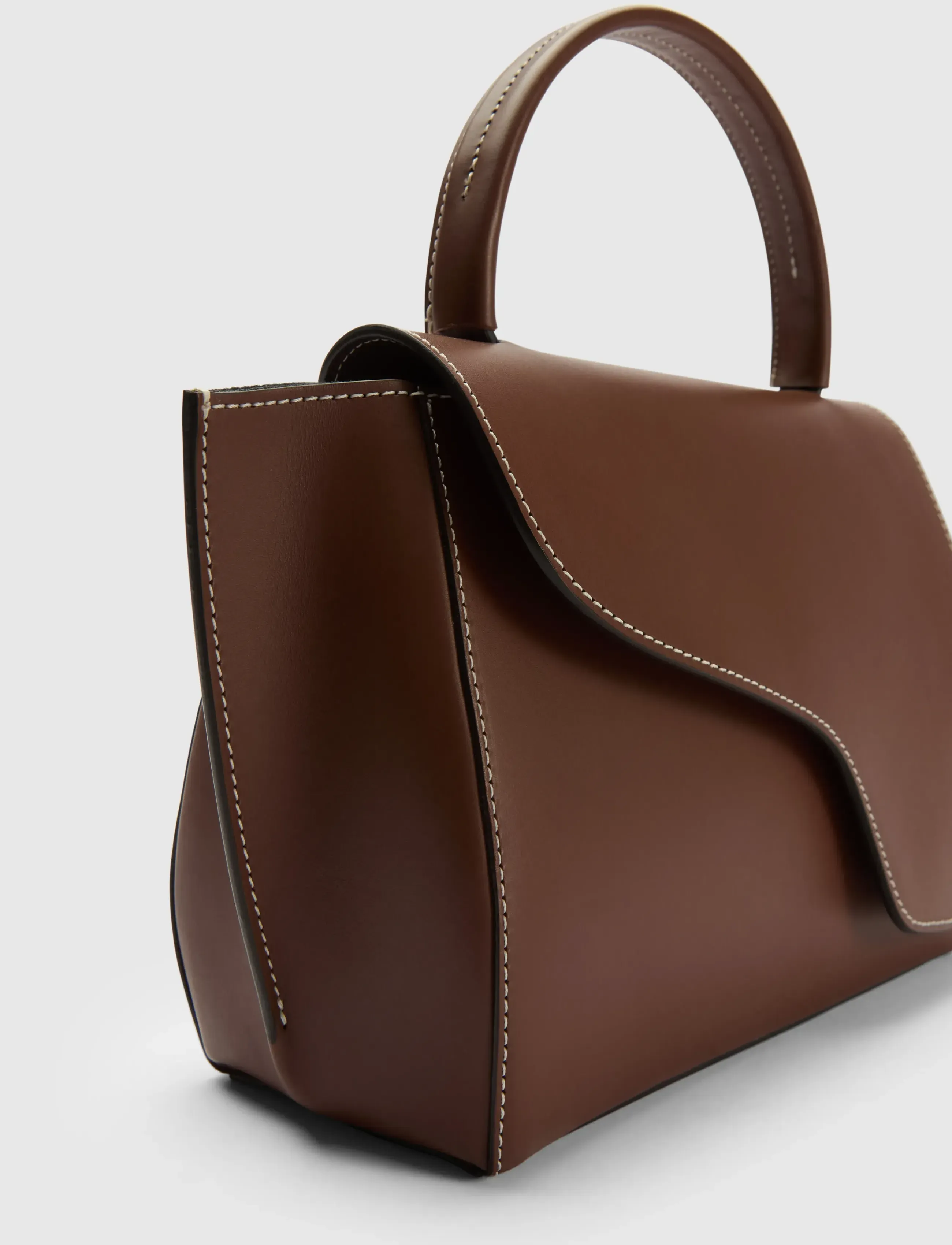 ATP Atelier - Arezzo Cannella/Contrast Stitch Vacchetta - shoulder bags - cannella/contrast stitch - 4
