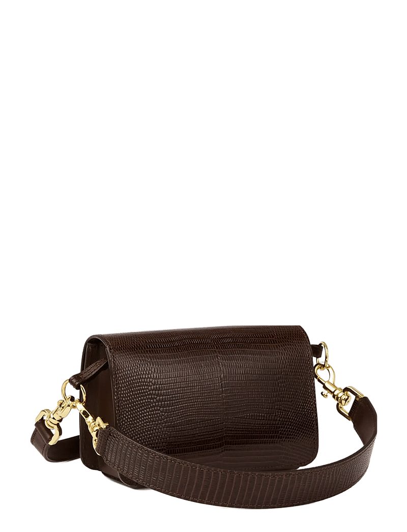 ATP Atelier - Corsina Walnut Printed Lizard/Vacchetta - top handle tasker - walnut - 2