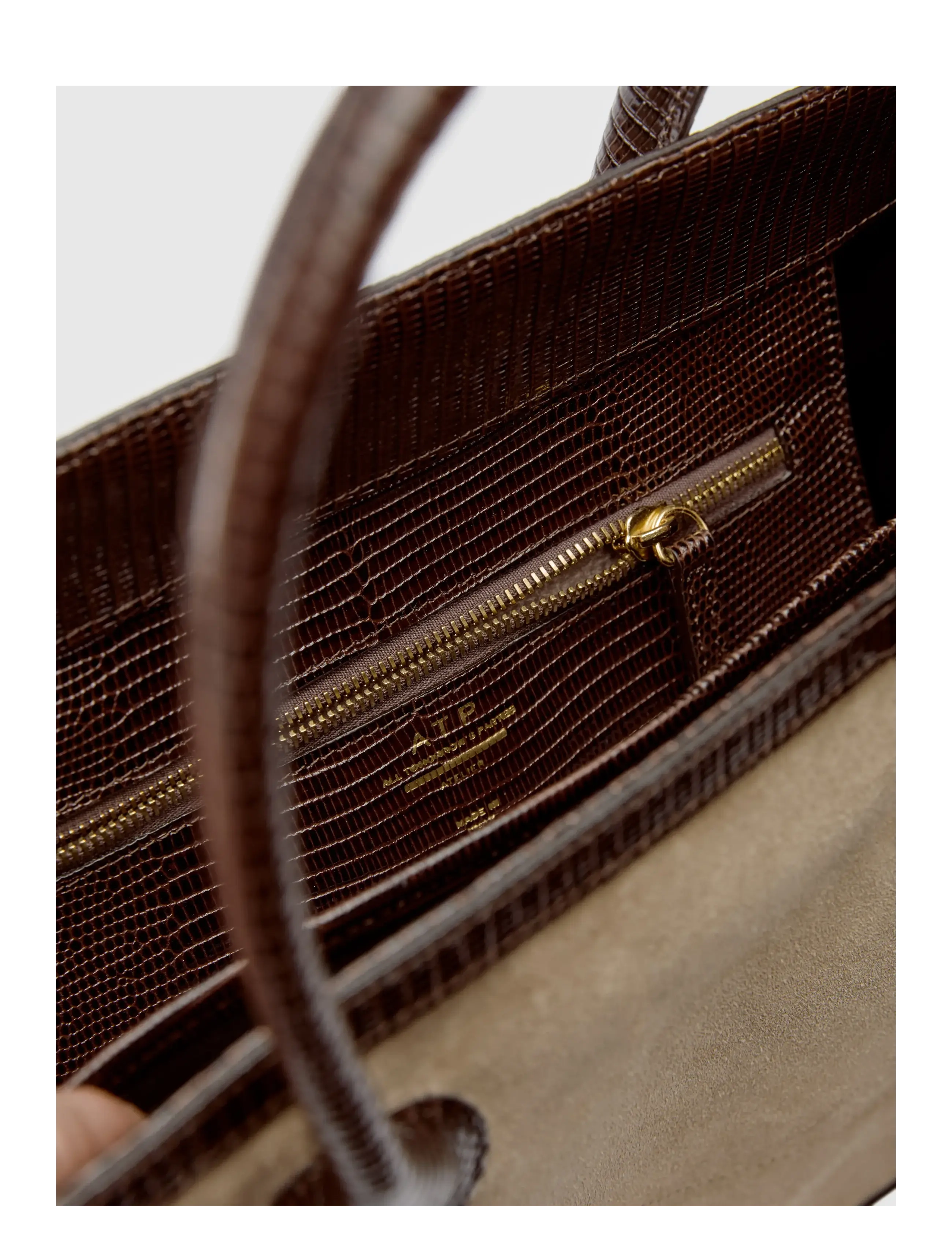ATP Atelier - Montefalcione Avena/Walnut Suede/Printed Lizard - avena/walnut - 1