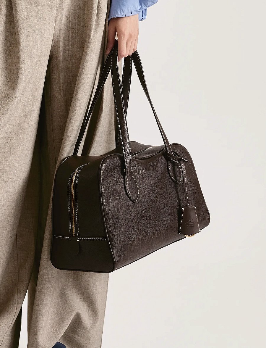 ATP Atelier - Noale Walnut/Contrast Stitch Grained Calf - shopping - walnut/contrast stitch - 3