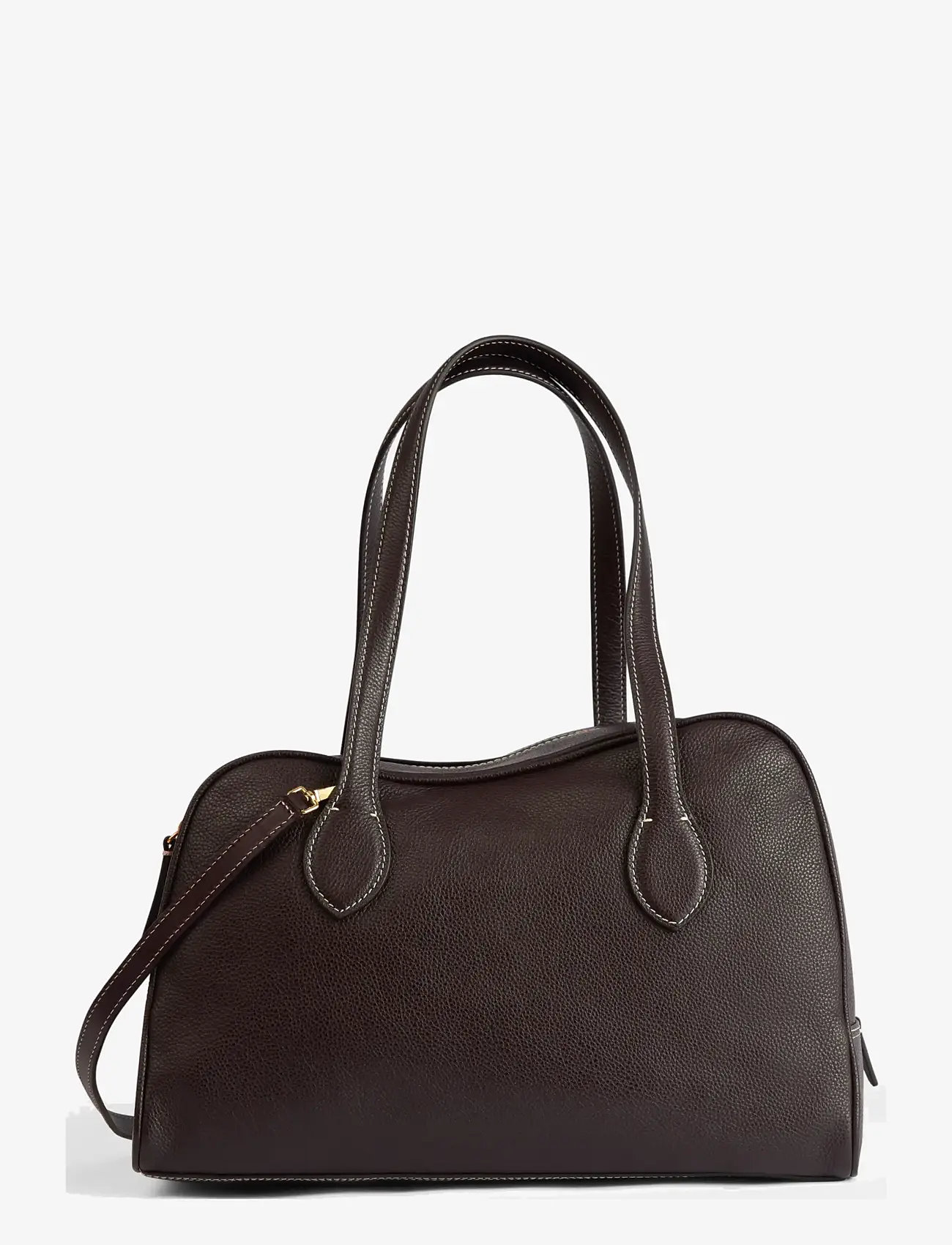 ATP Atelier - Noale Walnut/Contrast Stitch Grained Calf - shoppers - walnut/contrast stitch - 2