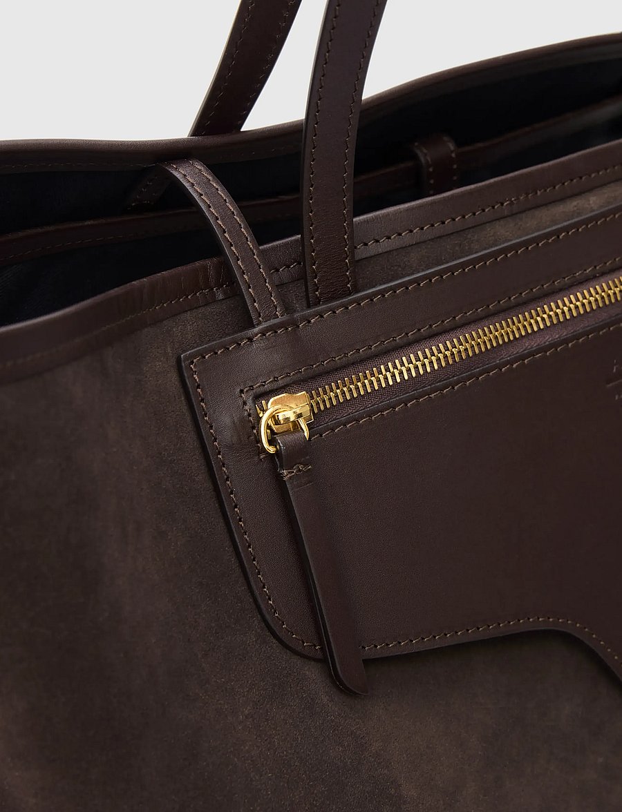 ATP Atelier - Eraclea Walnut Suede/Vacchetta - shoppere - walnut - 3