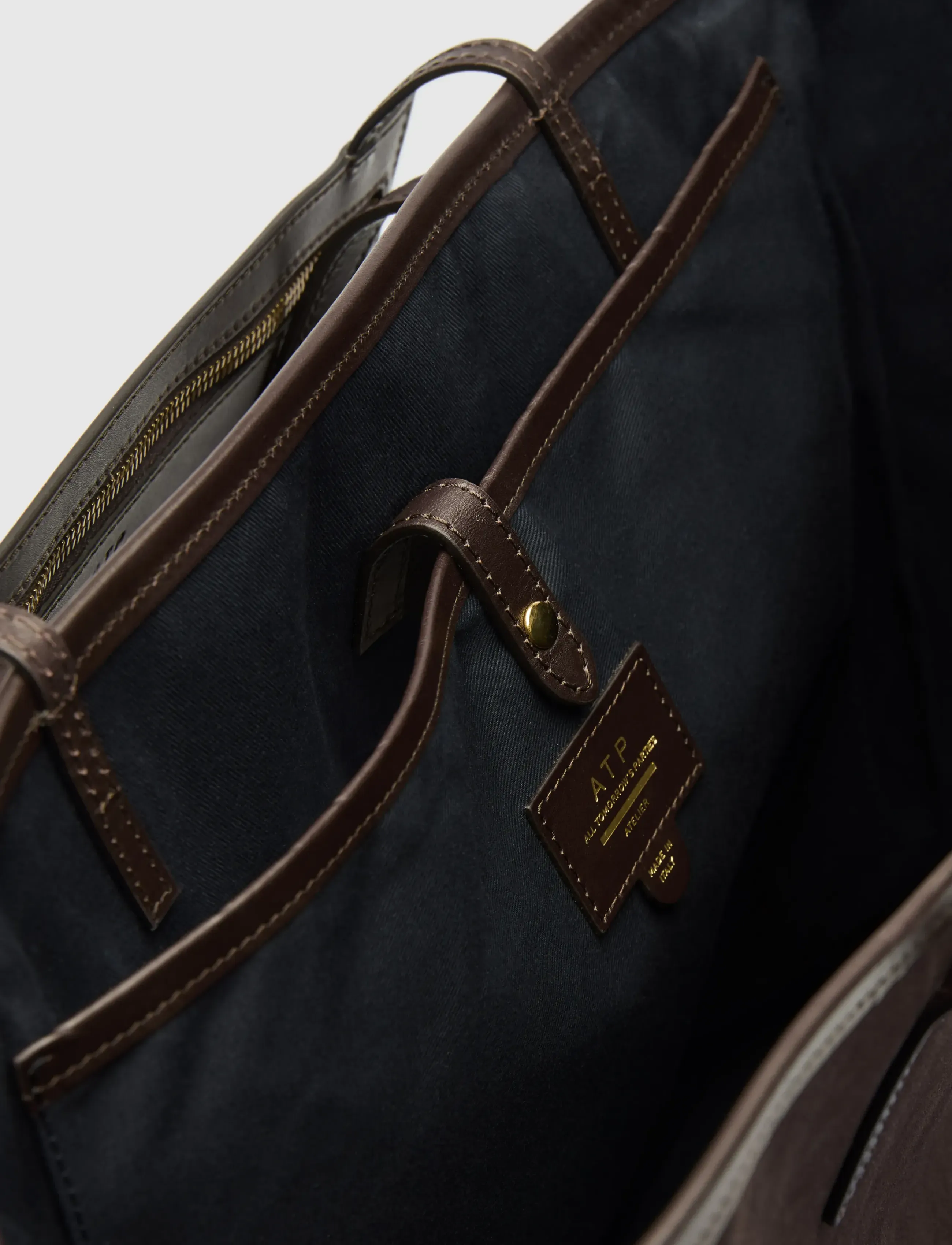 ATP Atelier - Eraclea Walnut Suede/Vacchetta - shopperki - walnut - 4