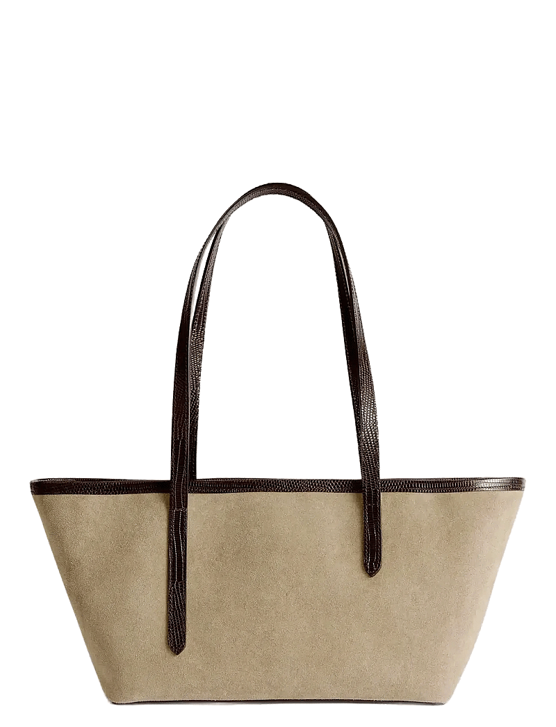 ATP Atelier - Gaiba Avena/Walnut Suede/Printed Lizard - shopper-laukut - avena/walnut - 2