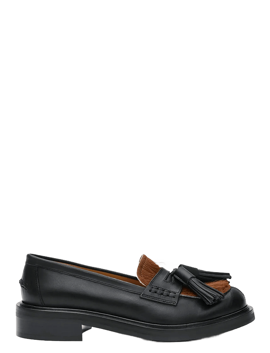 ATP Atelier - Albaredo Tassel Black/Cannella Calf/Pony - fashion trends - black/cannella - 0