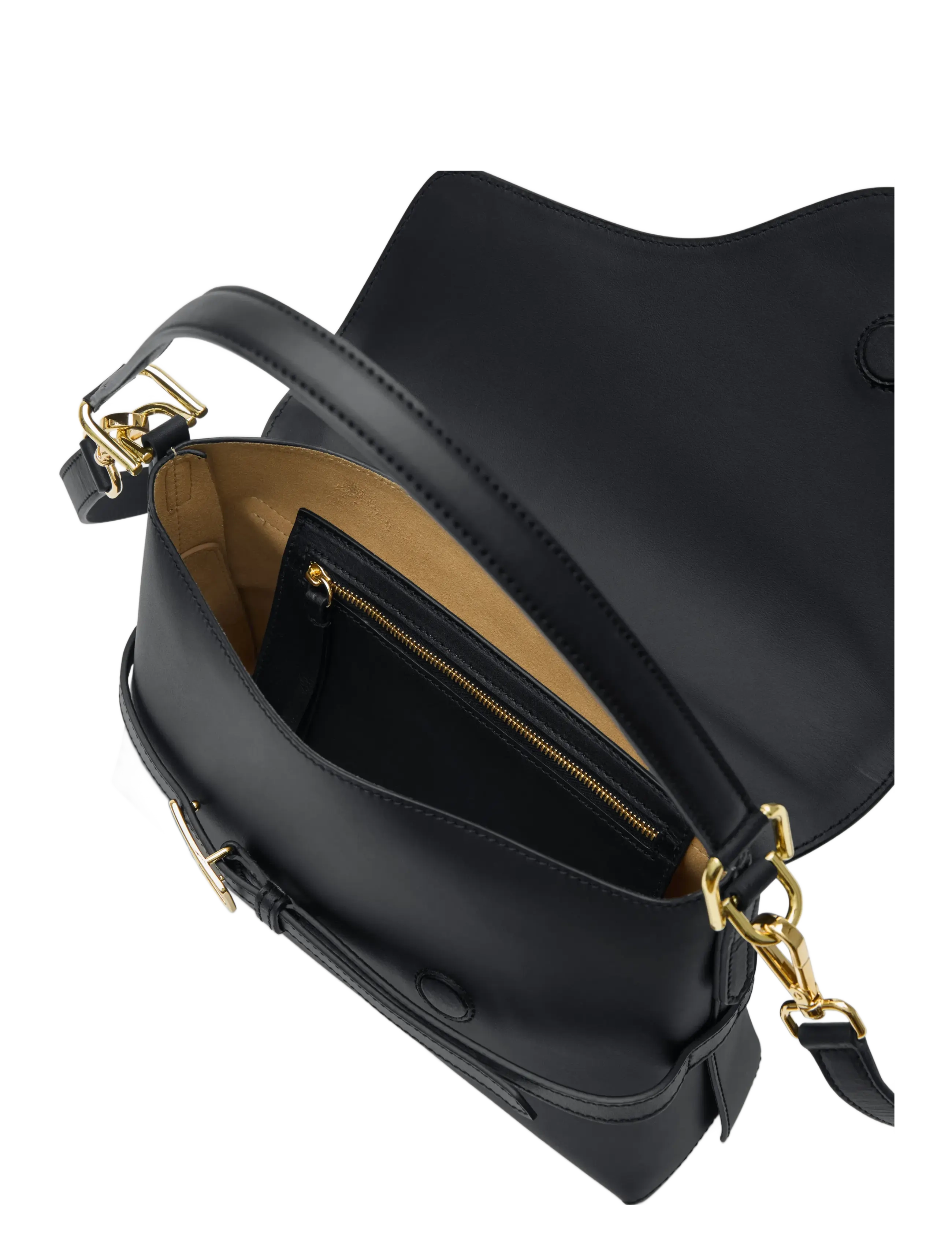 ATP Atelier - Lierna Black Double Faced Calf/Vacchetta - shoulder bags - black - 2