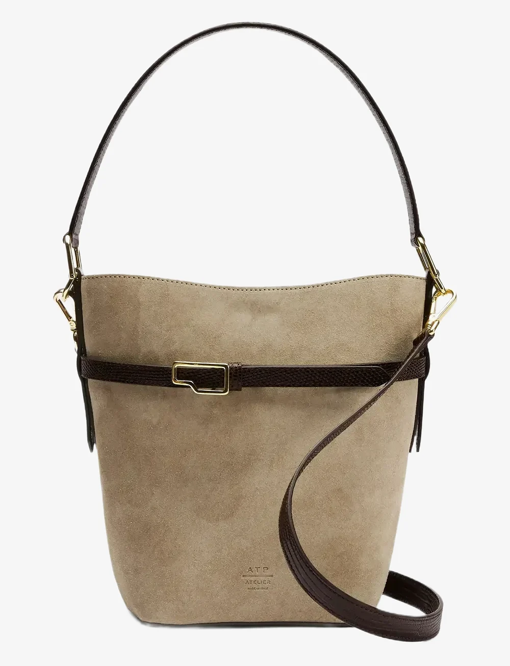 ATP Atelier - Cremella Avena/Walnut Suede/Printed Lizard - fyrir sérstakar viðburðir - avena/walnut - 1