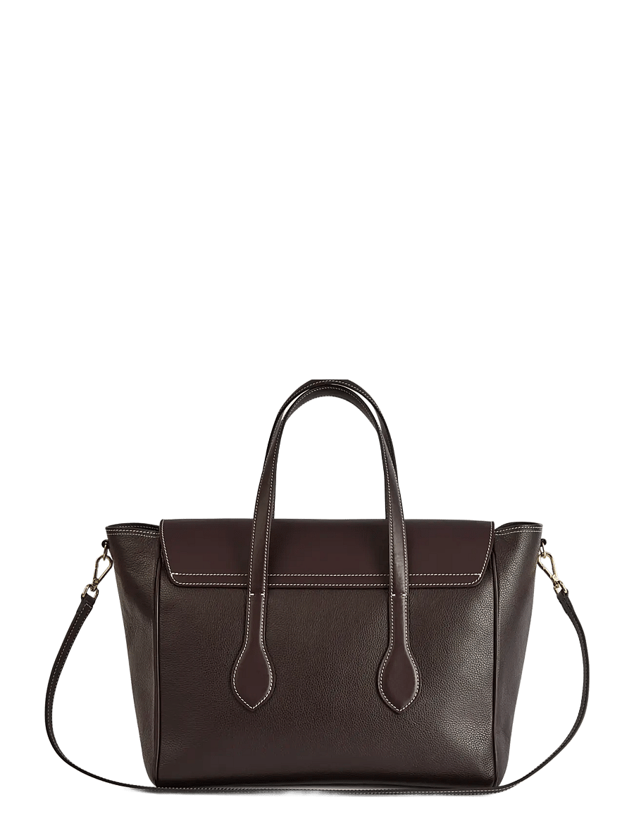 ATP Atelier - Merlara Walnut/Contrast Stitch Grained Calf - sacs à bandoulière - walnut/contrast stitch - 1