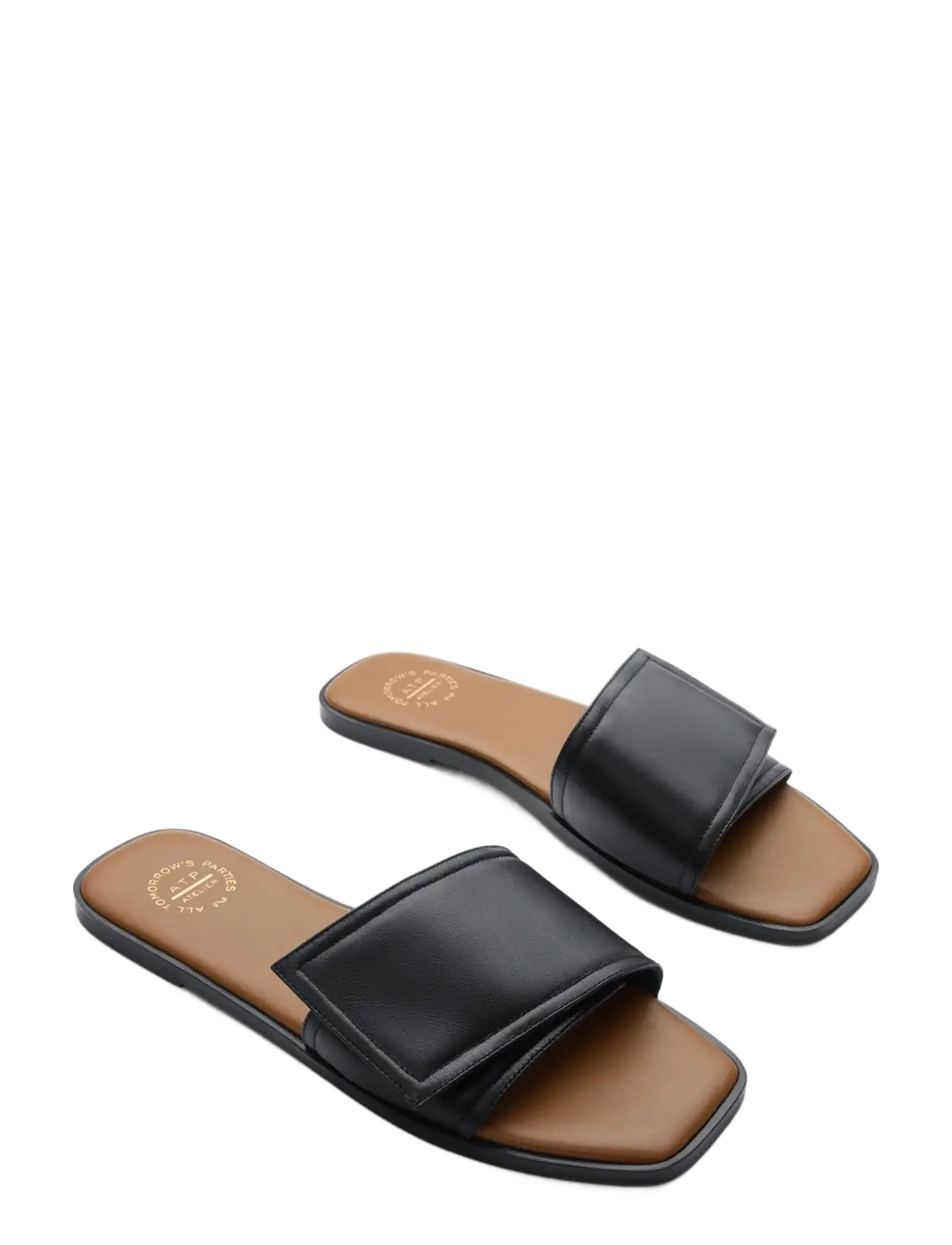 ATP Atelier - Tirano Black Nappa - flat sandals - black - 2