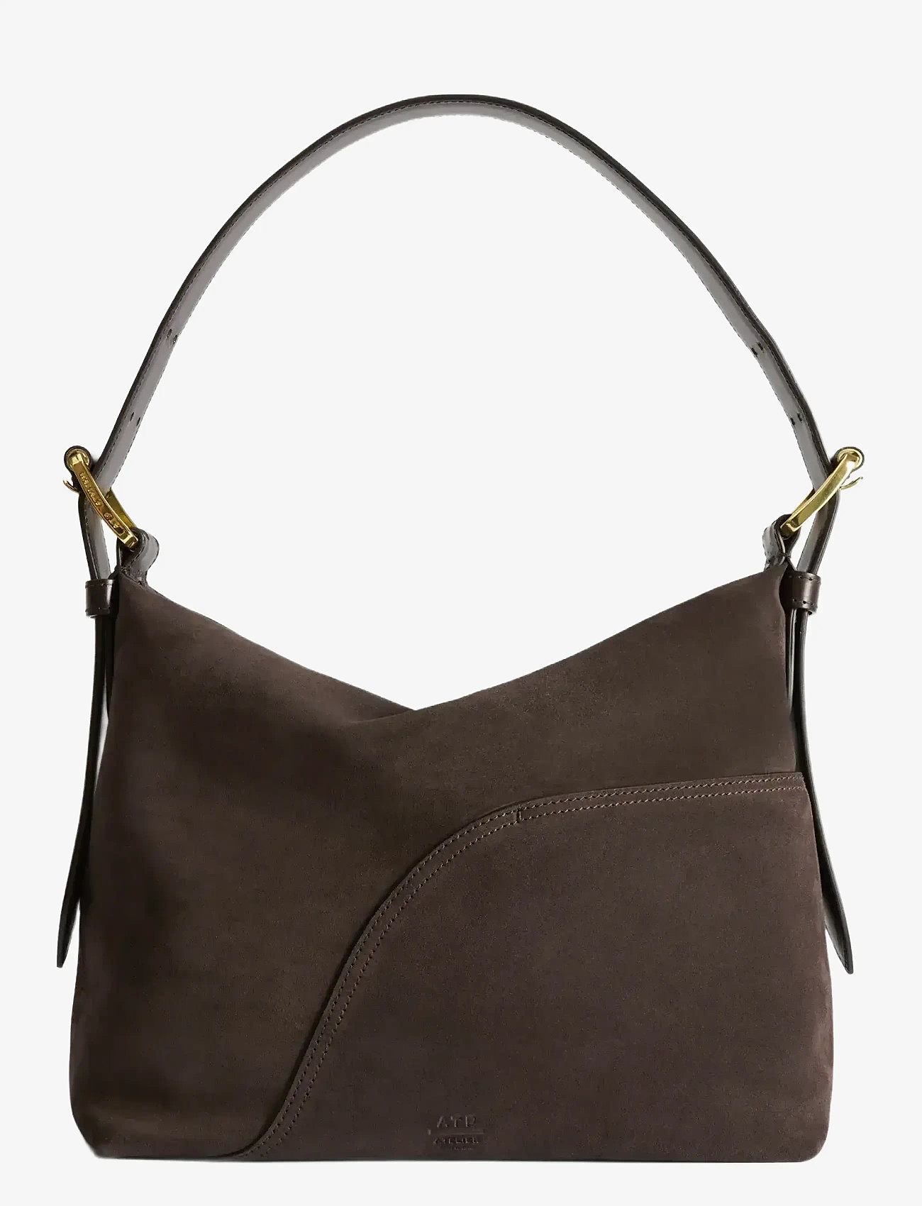 ATP Atelier - Bassanina Walnut Suede/Vacchetta - top handle tasker - walnut - 1