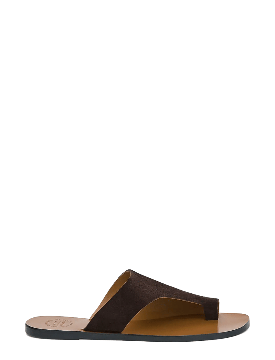 ATP Atelier - Rosa Walnut Suede - flat sandals - walnut - 1