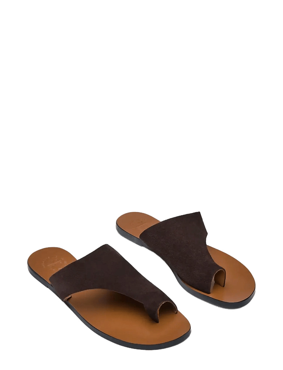 ATP Atelier - Rosa Walnut Suede - flat sandals - walnut - 2