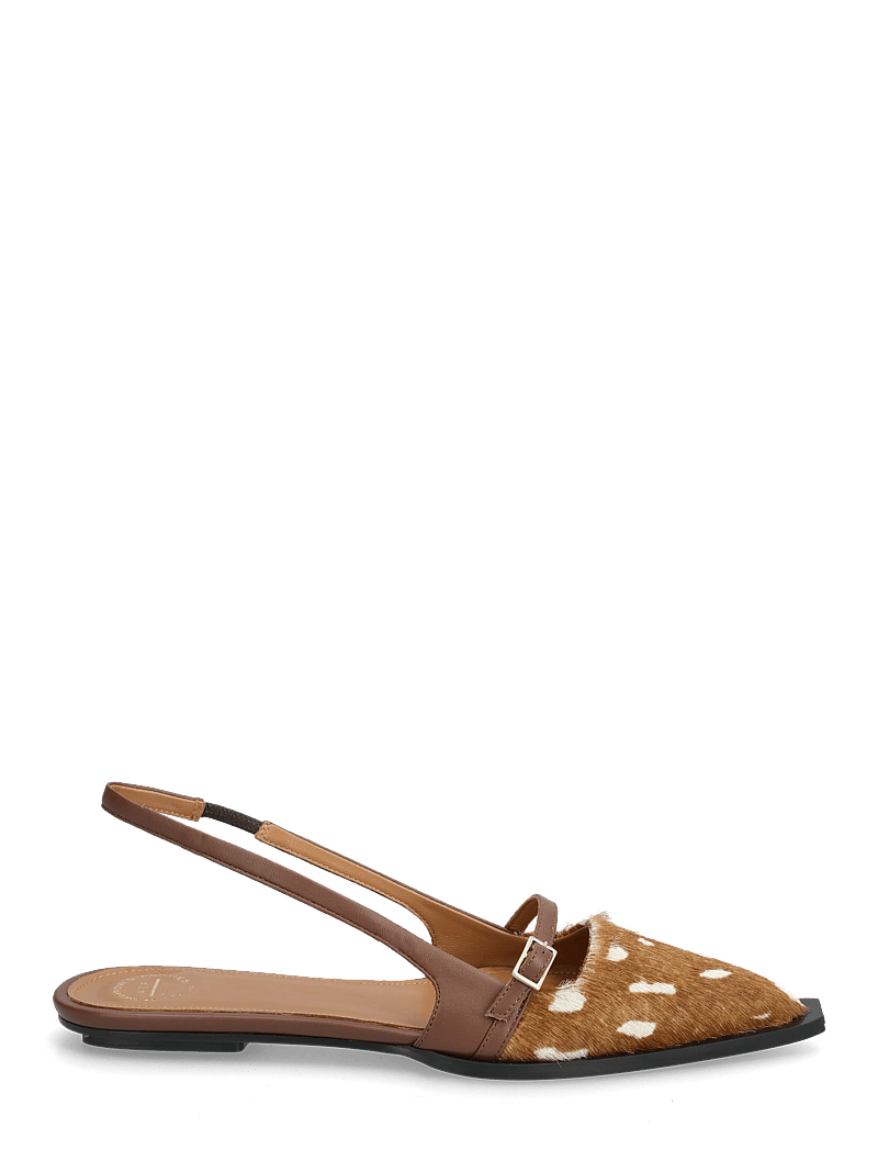 ATP Atelier - Cortina Cannella Printed Cerbiatto Pony/Nappa - madalad slingback-kingad - cannella - 1