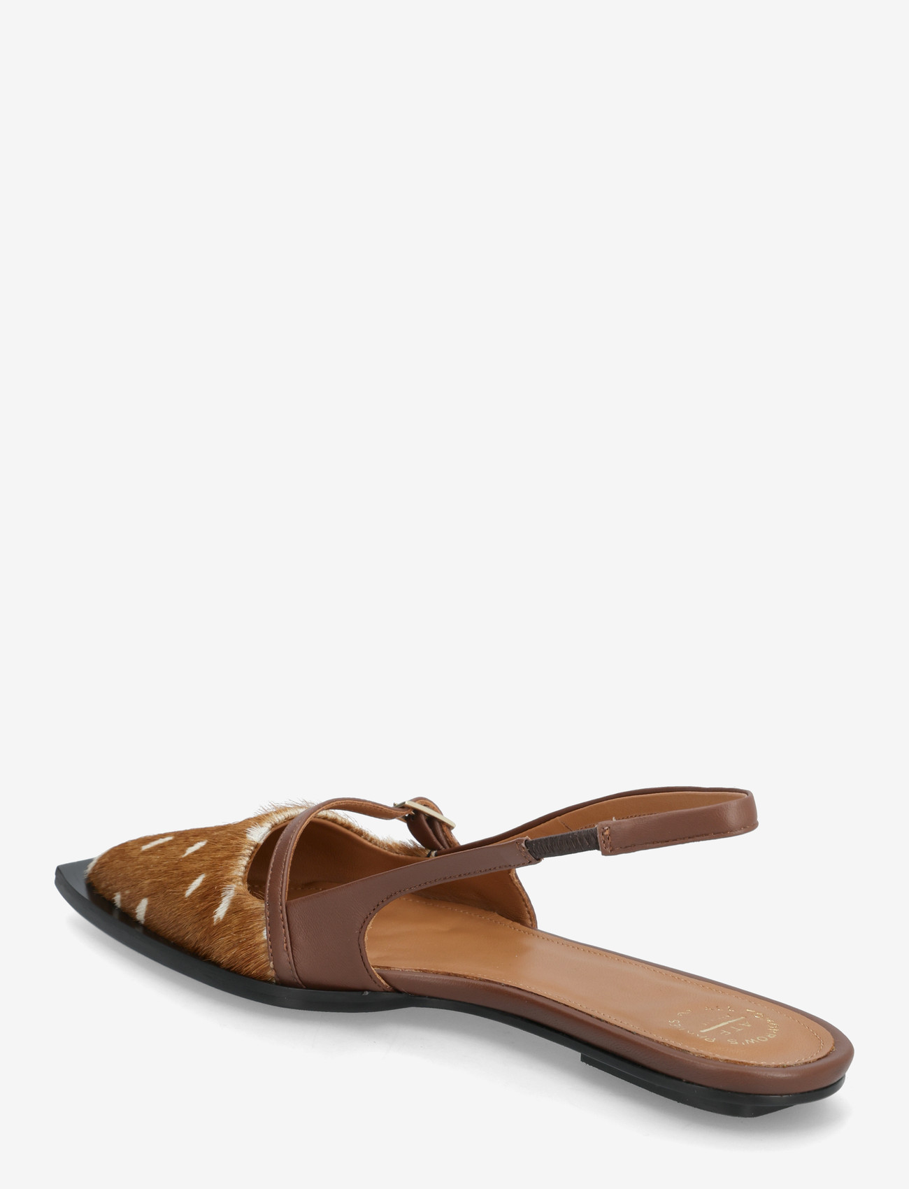 ATP Atelier - Cortina Cannella Printed Cerbiatto Pony/Nappa - madalad slingback-kingad - cannella - 2
