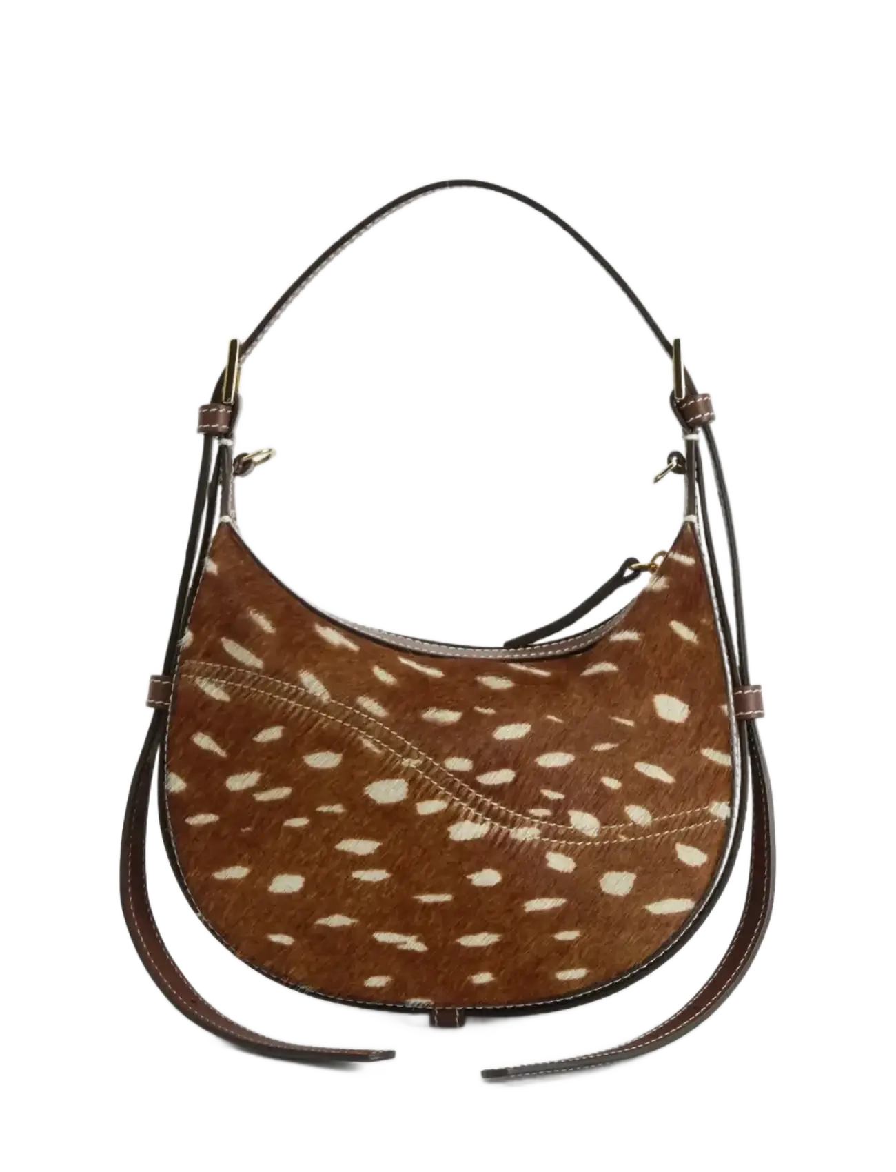 ATP Atelier Silea Cannella Printed Cerbiatto Pony/Vacchetta - Top handle - CANNELLA / brown
