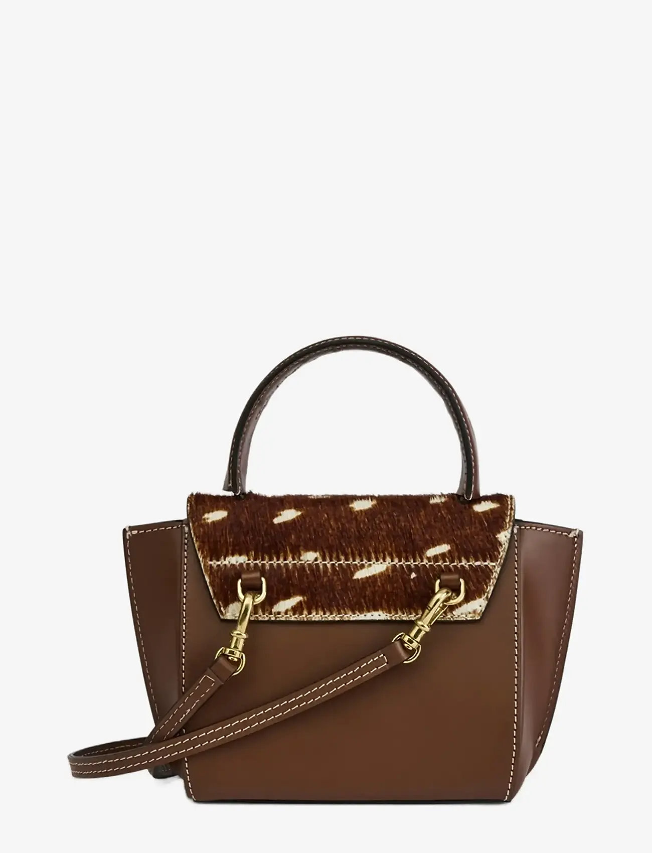 ATP Atelier - Montalcino Cannella Printed Cerbiatto Pony/Vacchetta - top handle tasker - cannella - 1