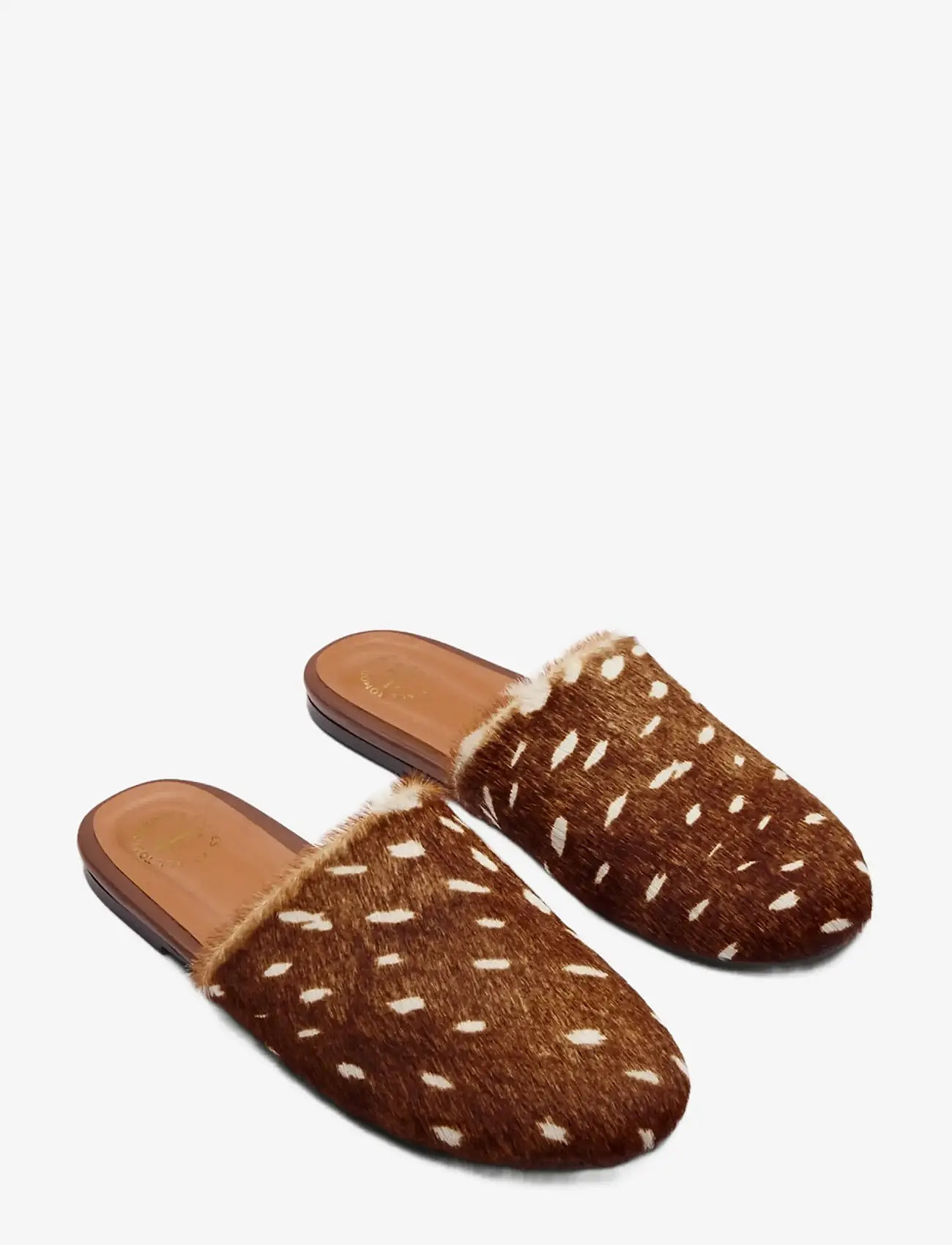 ATP Atelier - Forcola Cannella Printed Cerbiatto Pony - platta mules - cannella - 1