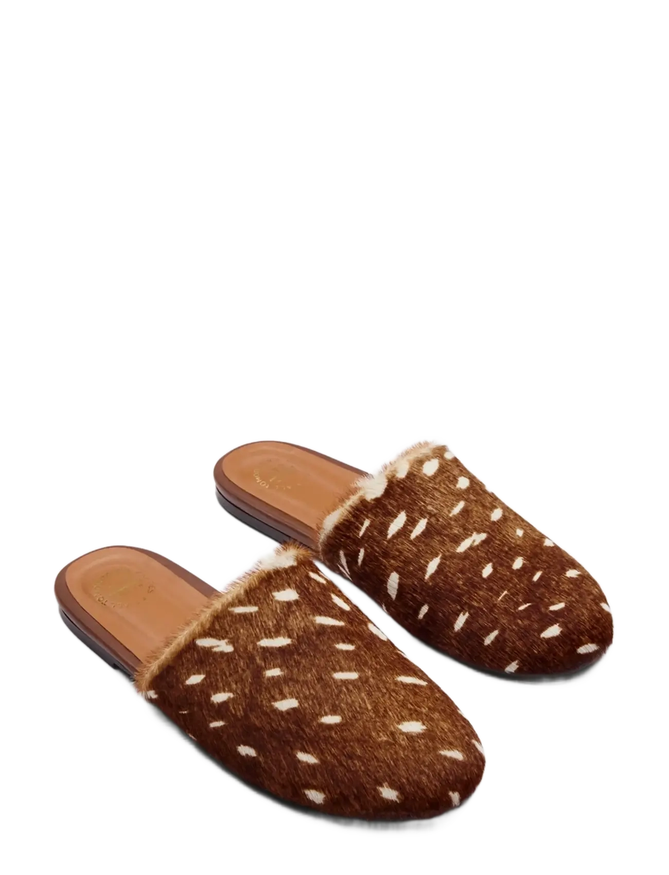 ATP Atelier - Forcola Cannella Printed Cerbiatto Pony - platta mules - cannella - 1
