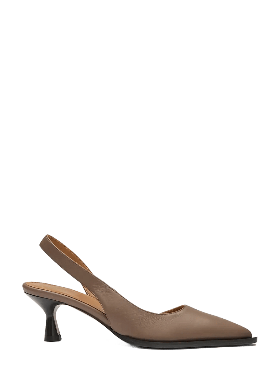 ATP Atelier - Desana Tahini Shiny Nappa - kontsaga slingback-kingad - tahini - 0