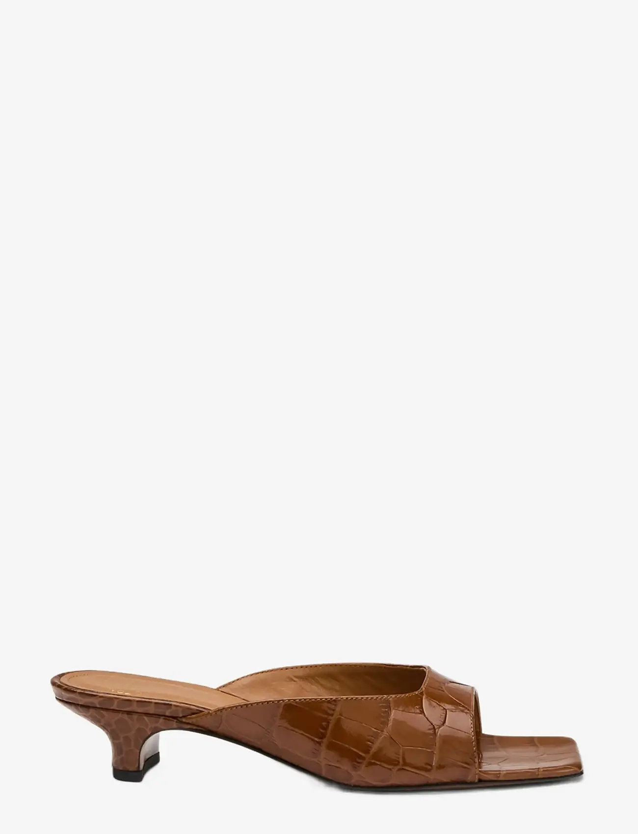 ATP Atelier - Tavenna Cannella Printed Croco - heeled mules - cannella - 1