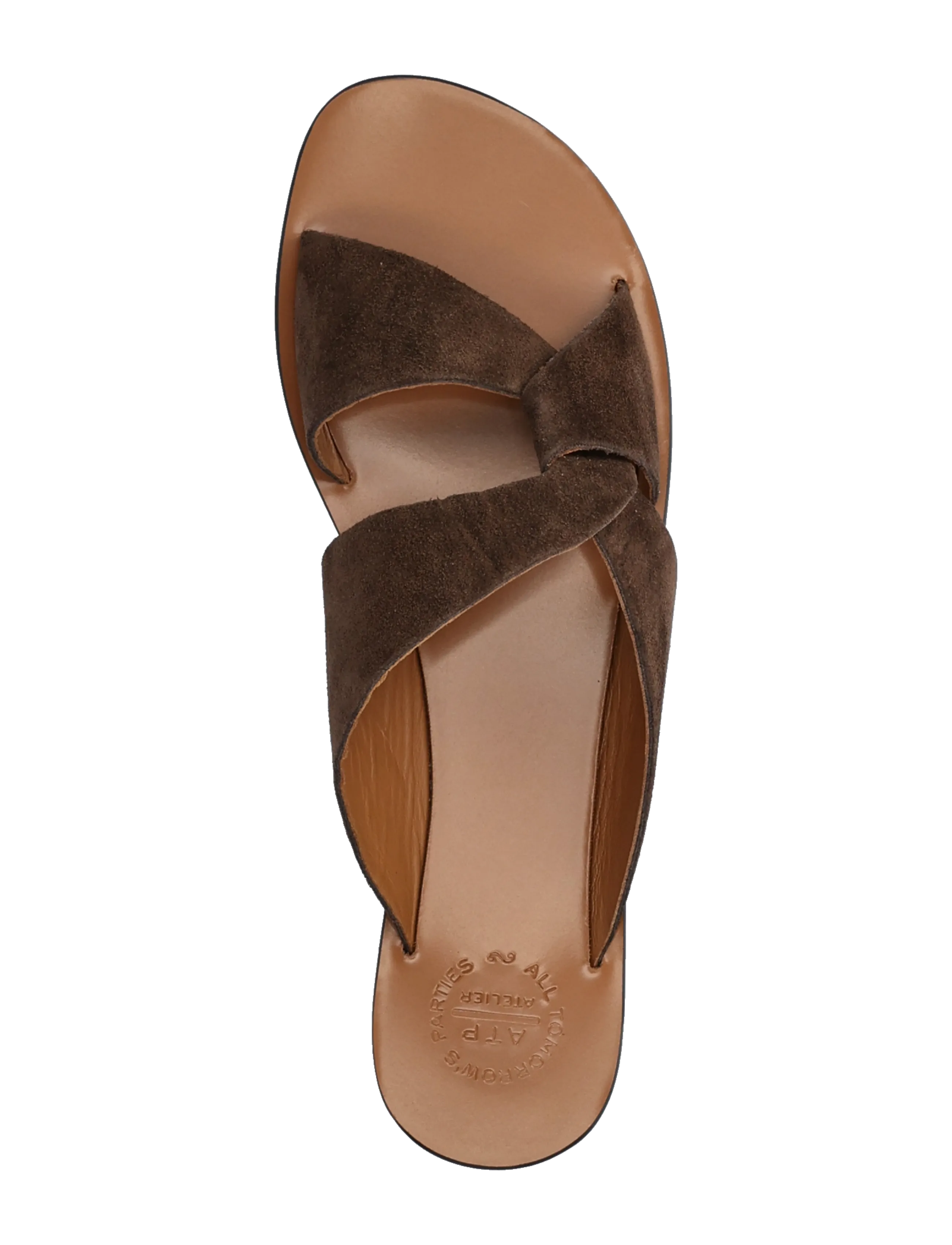 ATP Atelier - Allai Walnut Suede - flade sandaler - walnut - 4