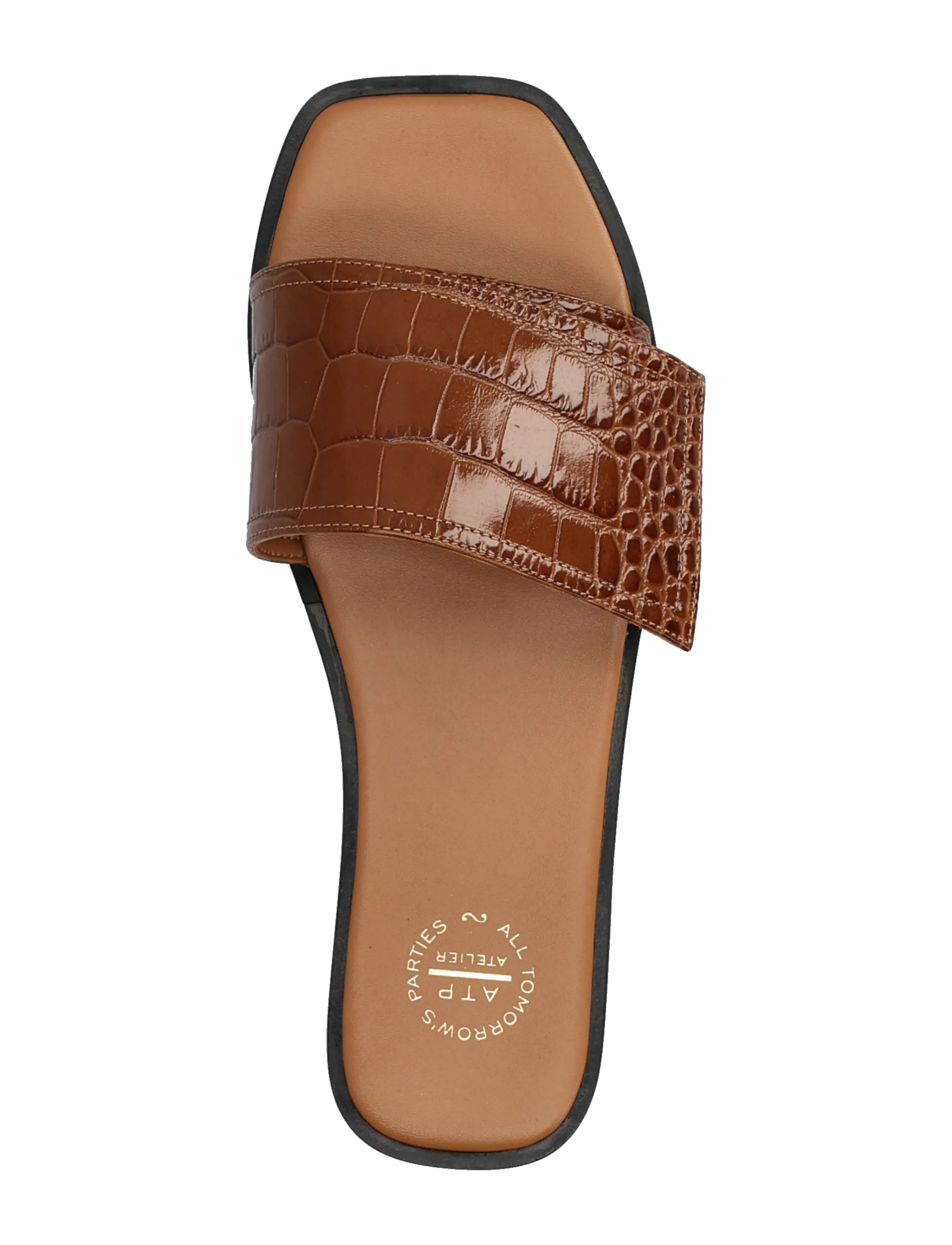 ATP Atelier - Tirano Cannella Printed Croco - kontsata muula-stiilid jalanõud - cannella - 3