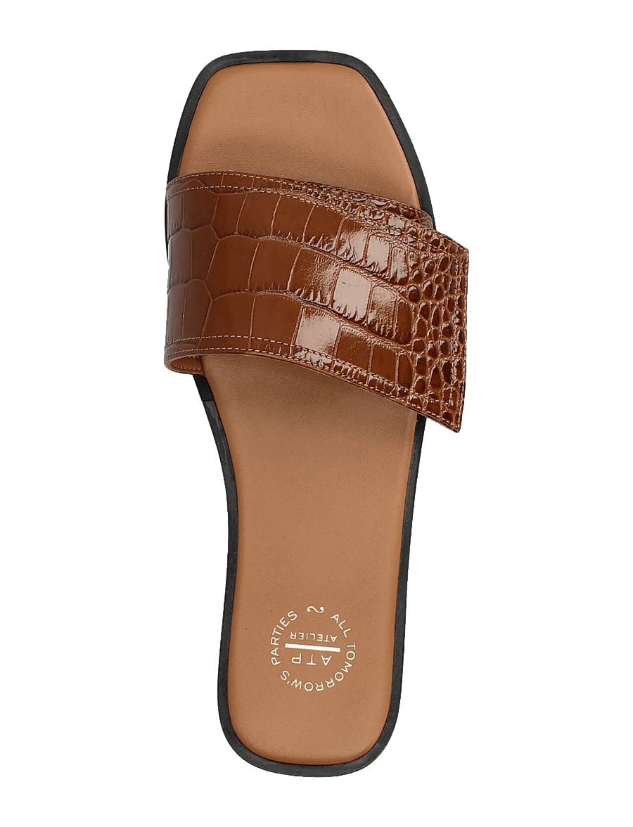 ATP Atelier - Tirano Cannella Printed Croco - flade sandaler - cannella - 3