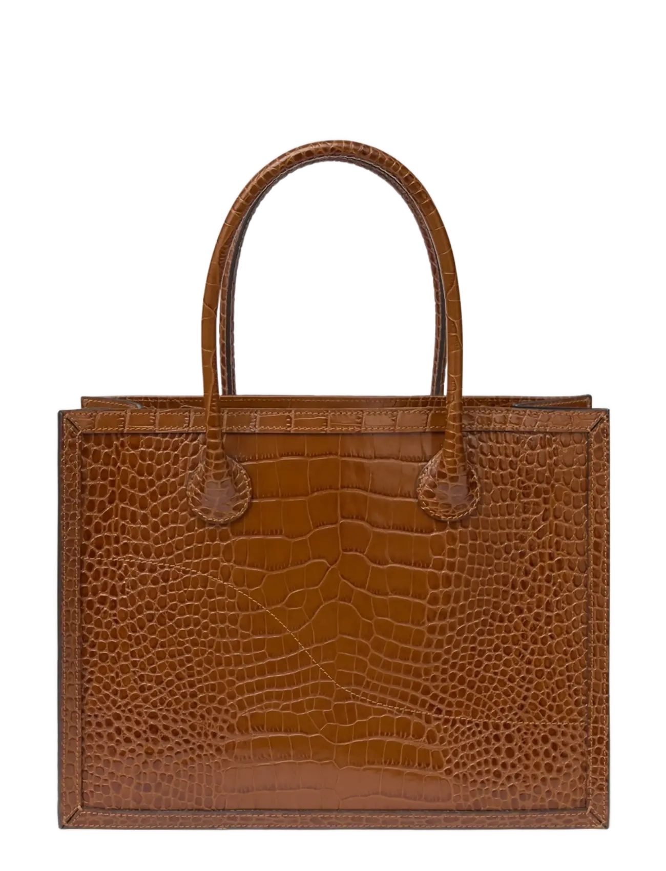 ATP Atelier - Montefalcione Cannella Printed Croco - tote bags - cannella - 2