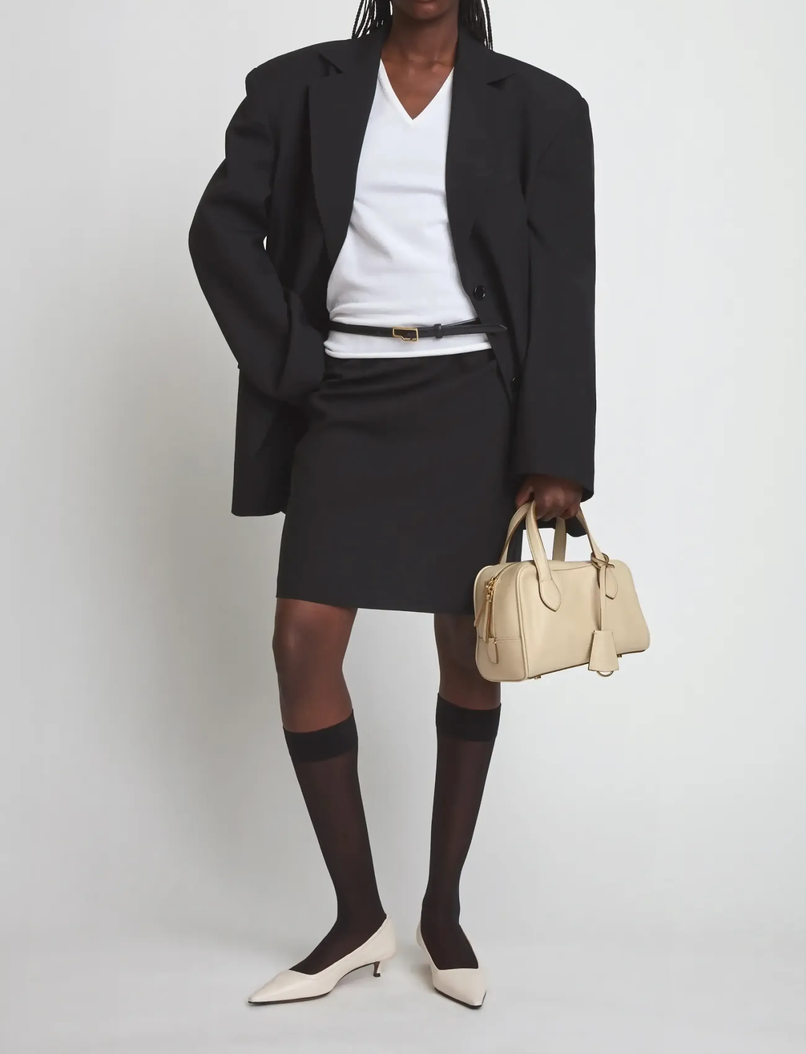 ATP Atelier Ormelle Mandorla Grained Calf, Kvinder, Boston Taske, Cream, Str: ONE SIZE