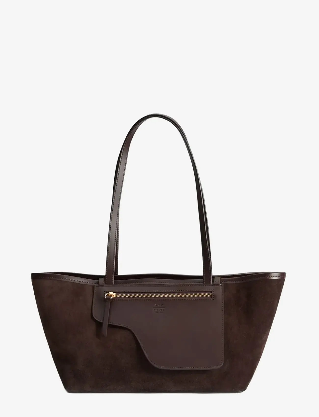ATP Atelier - Gaiba Walnut Suede/Vacchetta - shoppers - walnut - 0