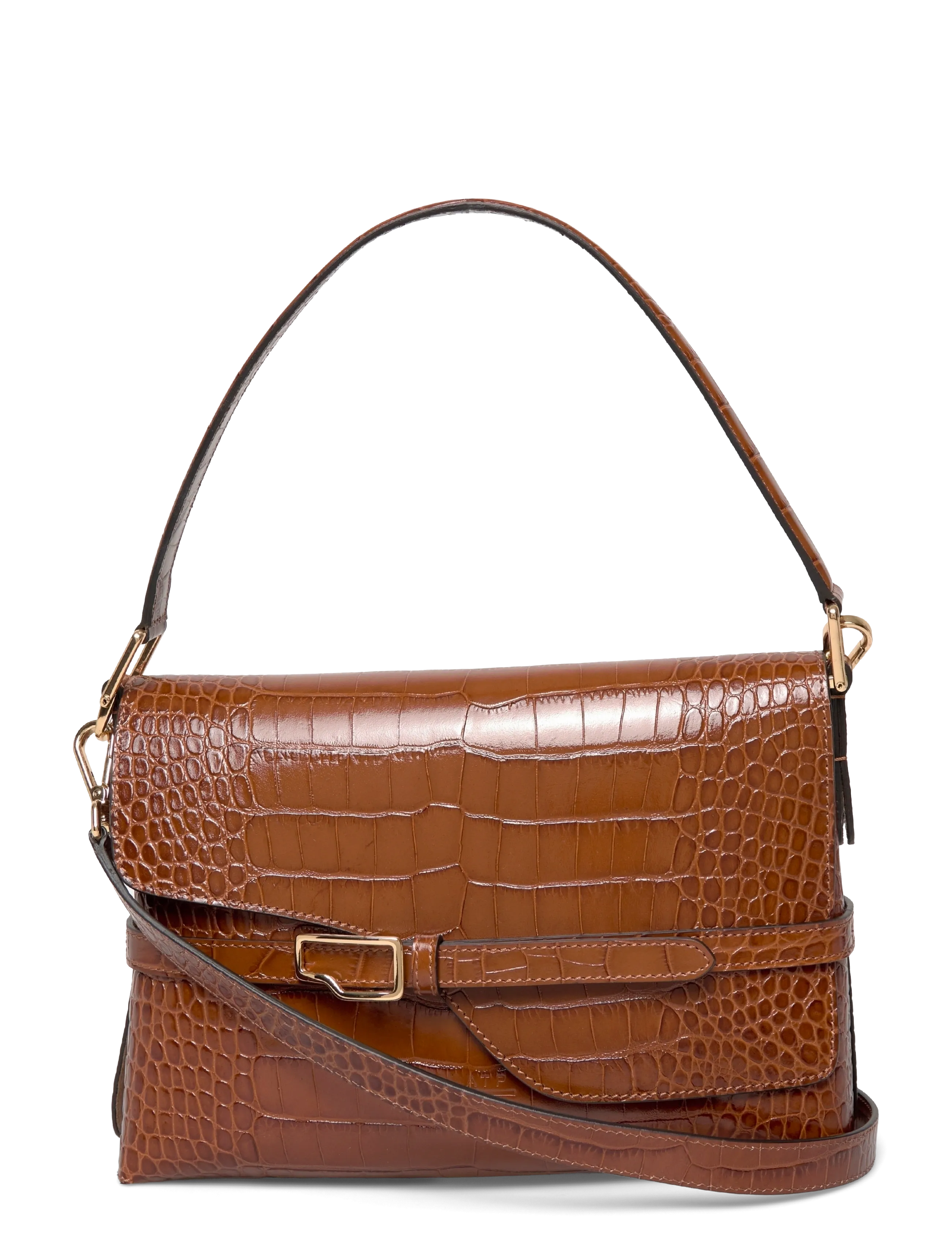 ATP Atelier Lierna Cannella Printed Croco - Väskor - CANNELLA / brown