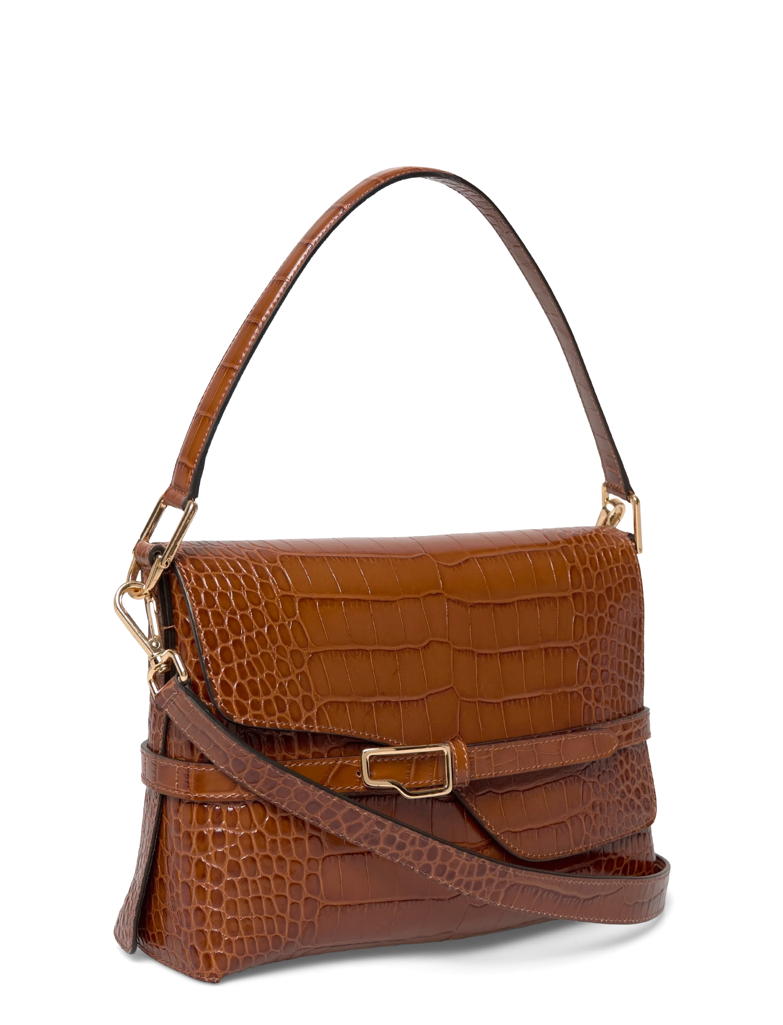 ATP Atelier - Lierna Cannella Printed Croco - shoulder bags - cannella - 2