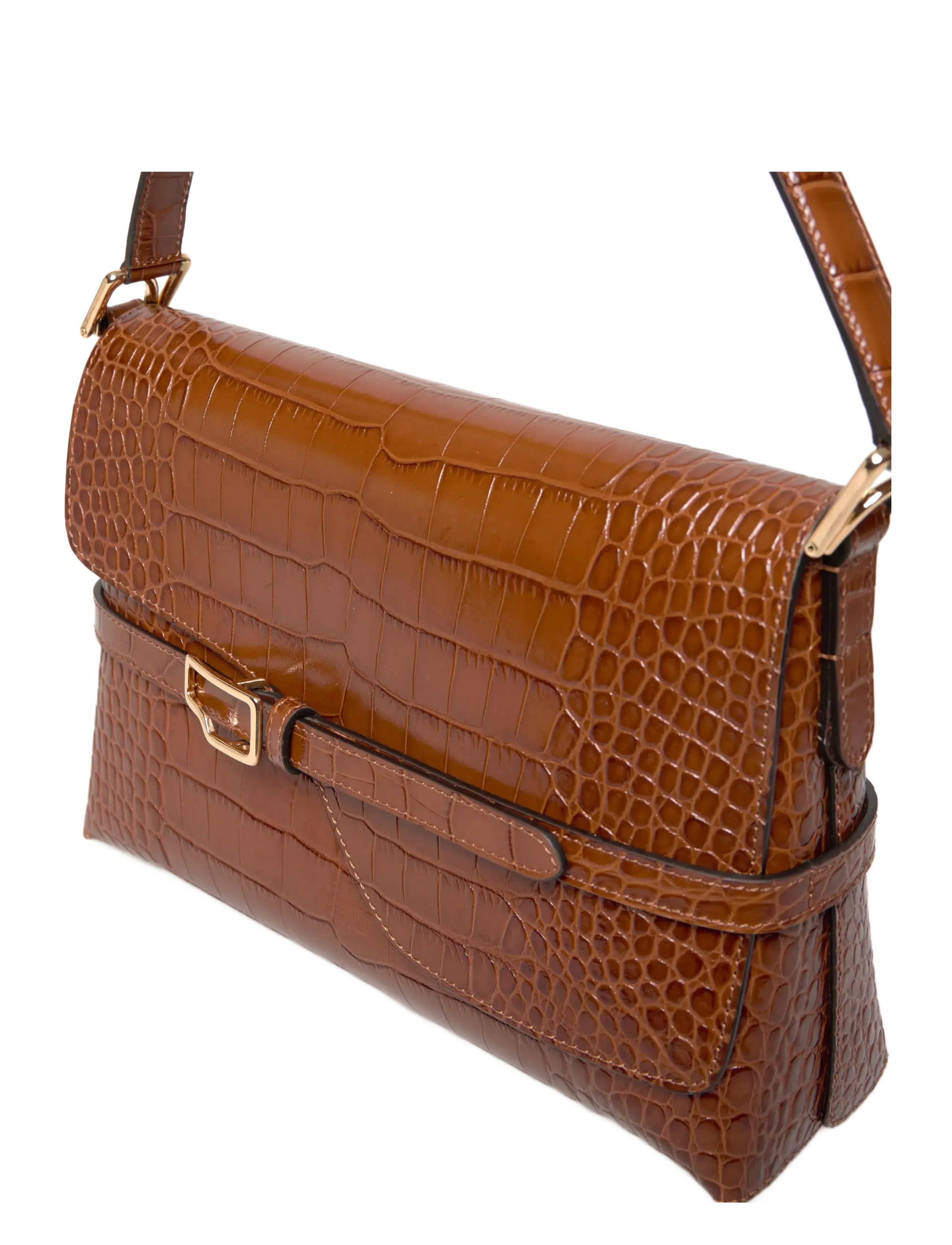 ATP Atelier - Lierna Cannella Printed Croco - shoulder bags - cannella - 3