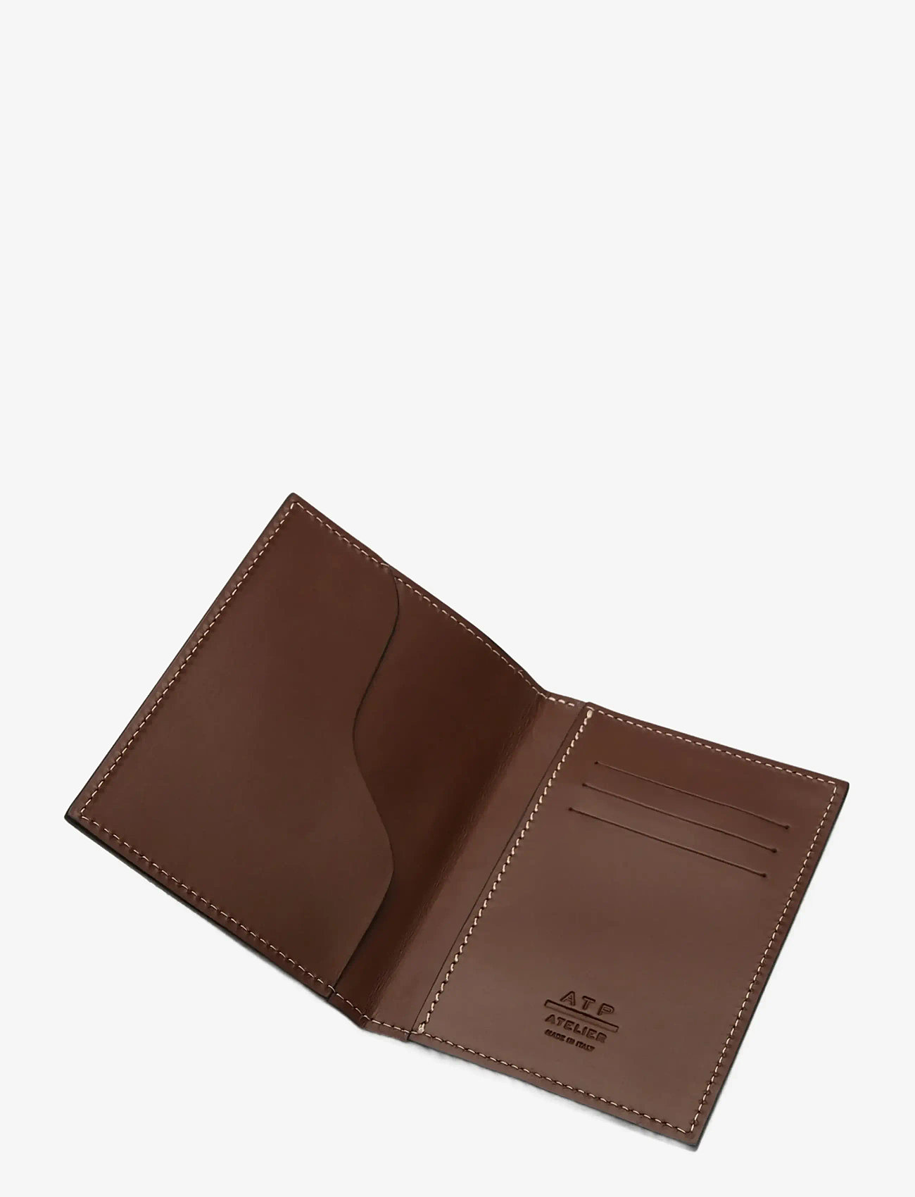 ATP Atelier - Jelsi Cannella Printed Cerbiatto Pony/Vacchetta Passport holder - plånböcker - cannella - 1