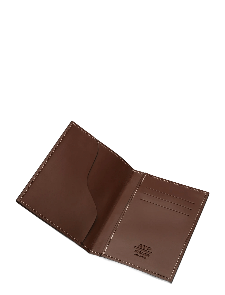 ATP Atelier - Jelsi Cannella Printed Cerbiatto Pony/Vacchetta Passport holder - purses - cannella - 1