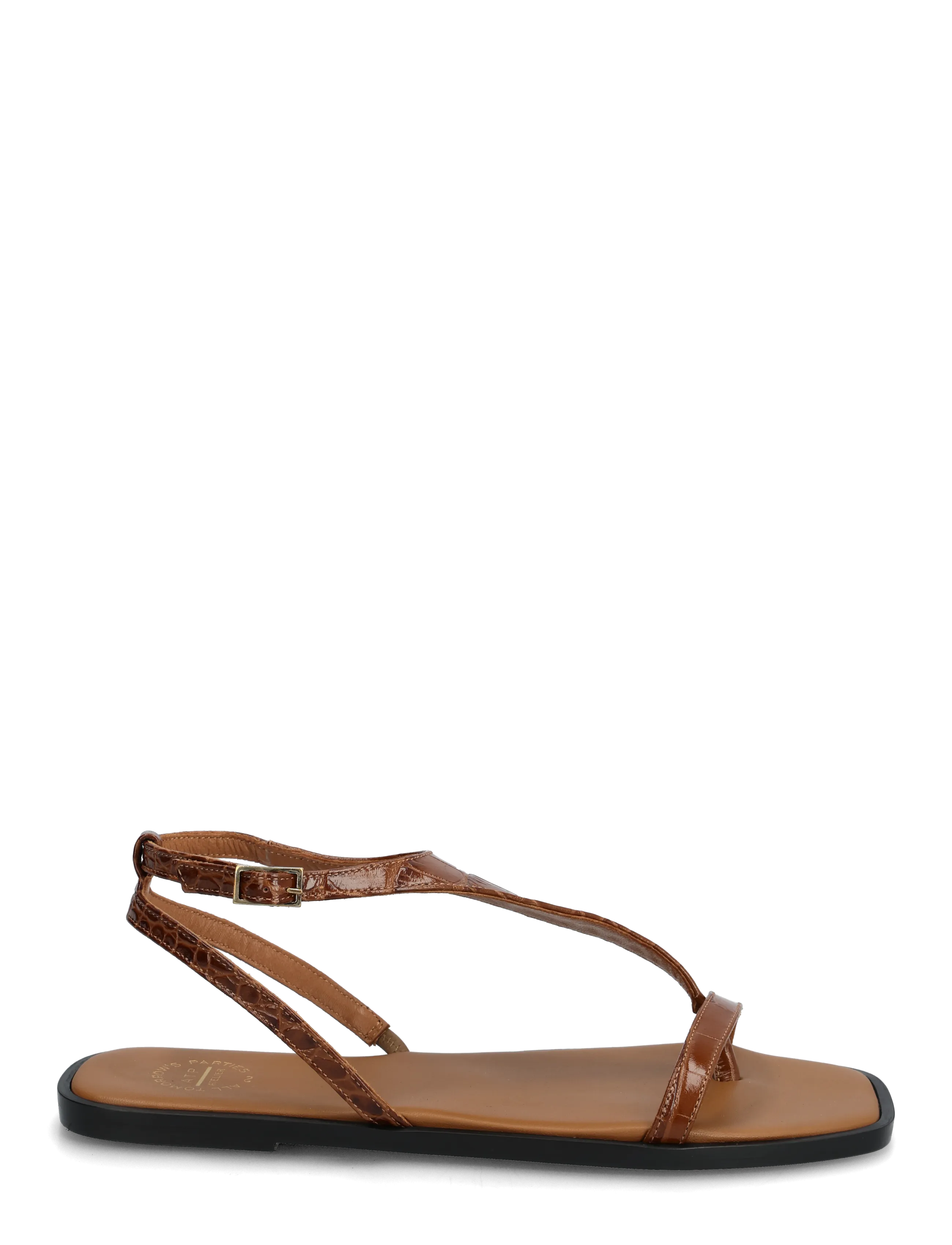 ATP Atelier - Livo Cannella Printed Croco - płaskie sandały - cannella - 1