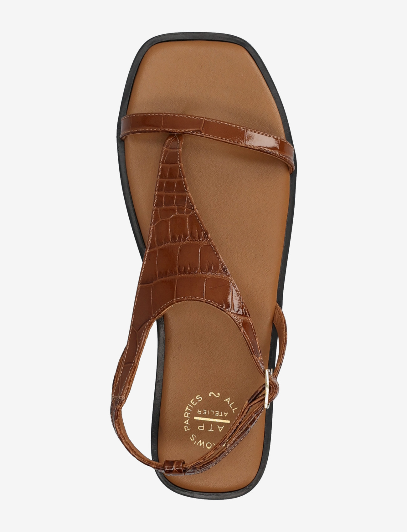 ATP Atelier - Livo Cannella Printed Croco - flade sandaler - cannella - 3