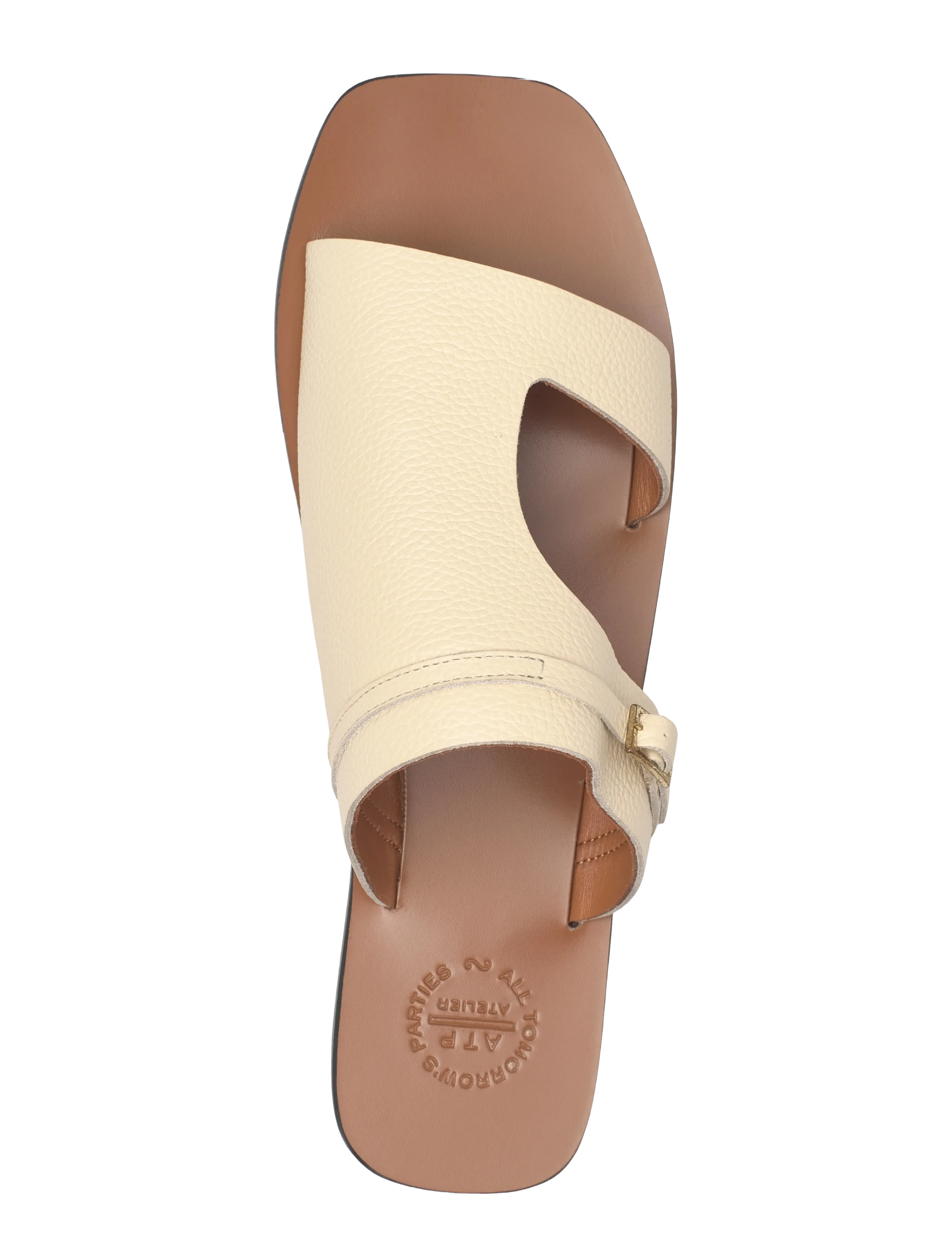 ATP Atelier - Varna Mandorla Grained Calf - flade mules - mandorla - 4