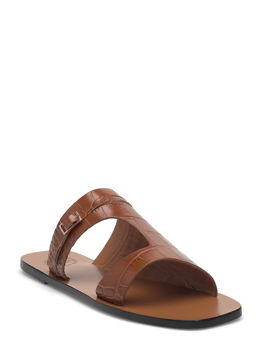 ATP Atelier - Varna Cannella Printed Croco - flade sandaler - cannella - 0