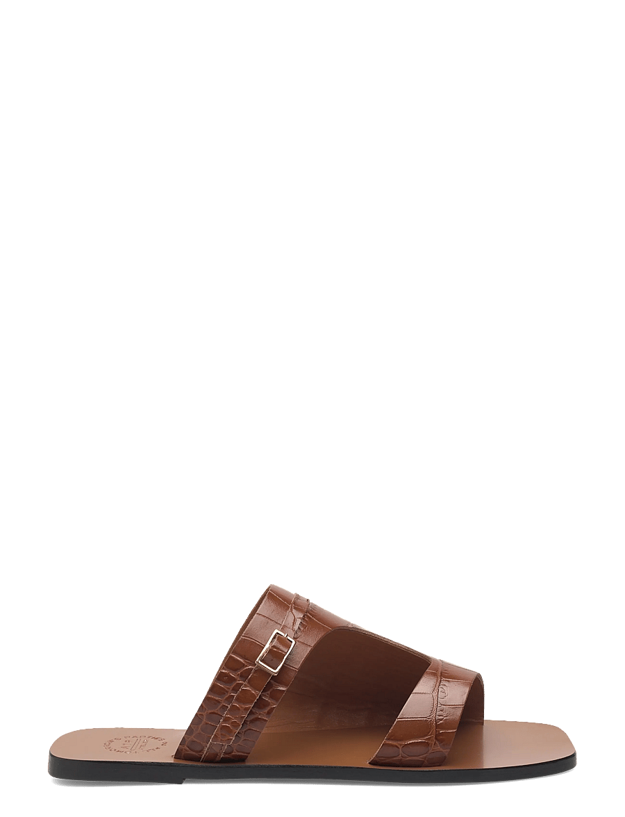 ATP Atelier - Varna Cannella Printed Croco - flade sandaler - cannella - 1