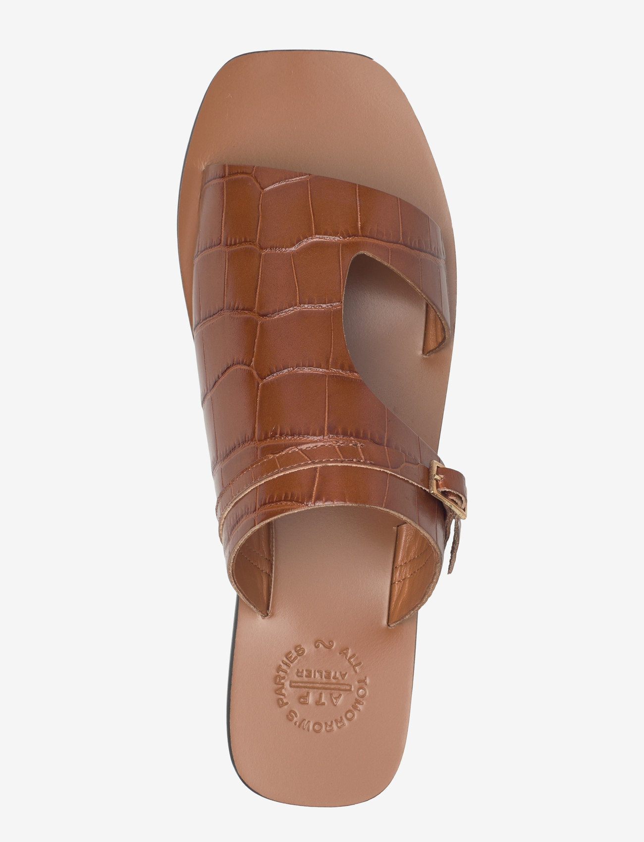 ATP Atelier - Varna Cannella Printed Croco - flade sandaler - cannella - 3