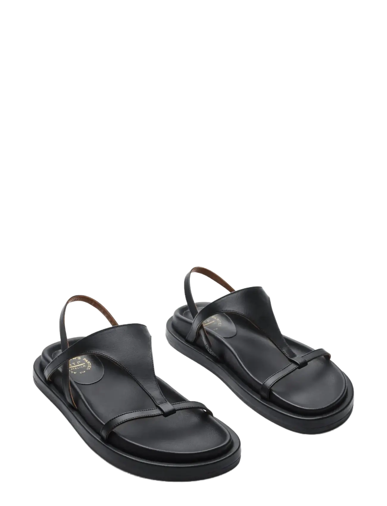ATP Atelier - Ultimo Black Calf - platta sandaler - black - 2