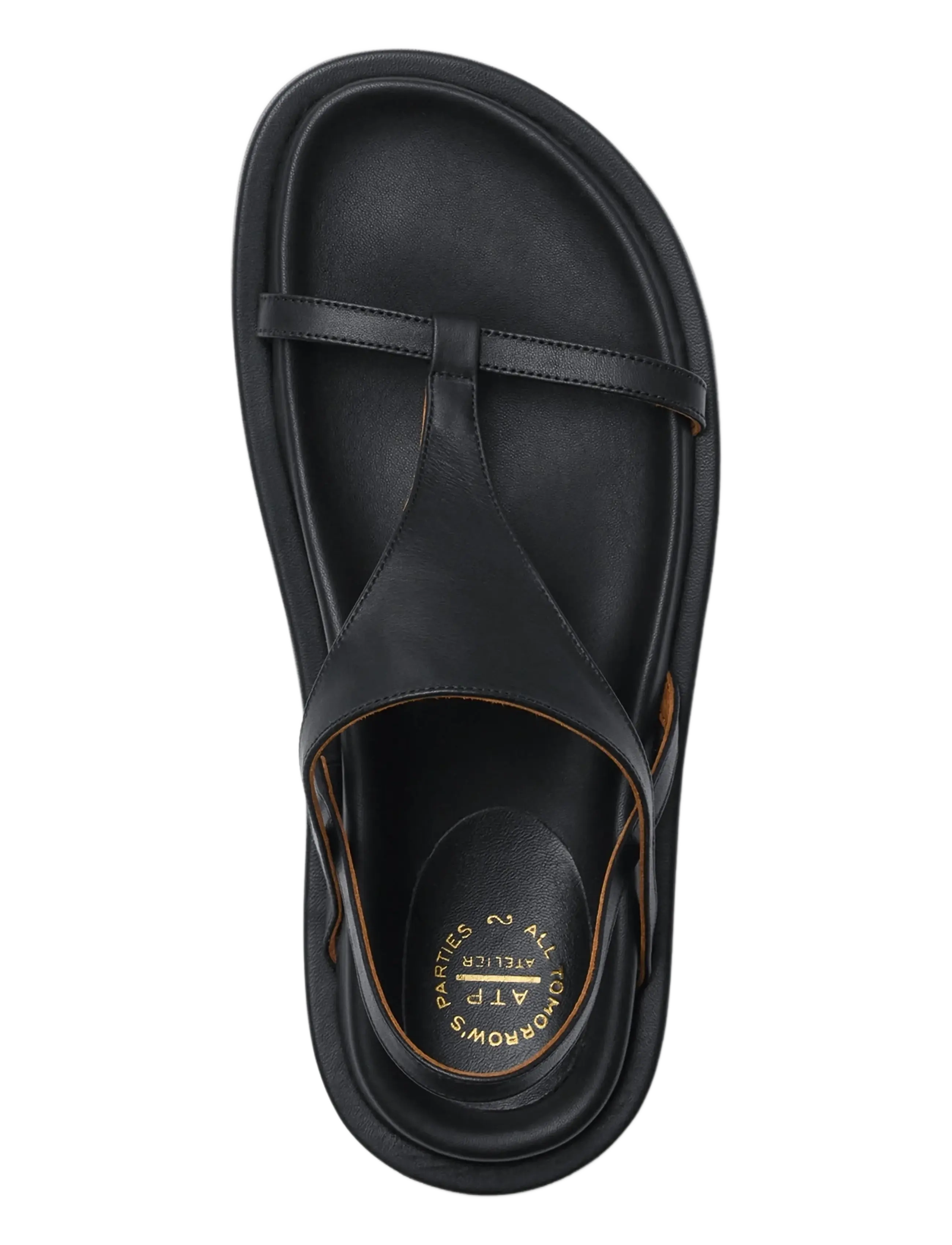 ATP Atelier - Ultimo Black Calf - platta sandaler - black - 3