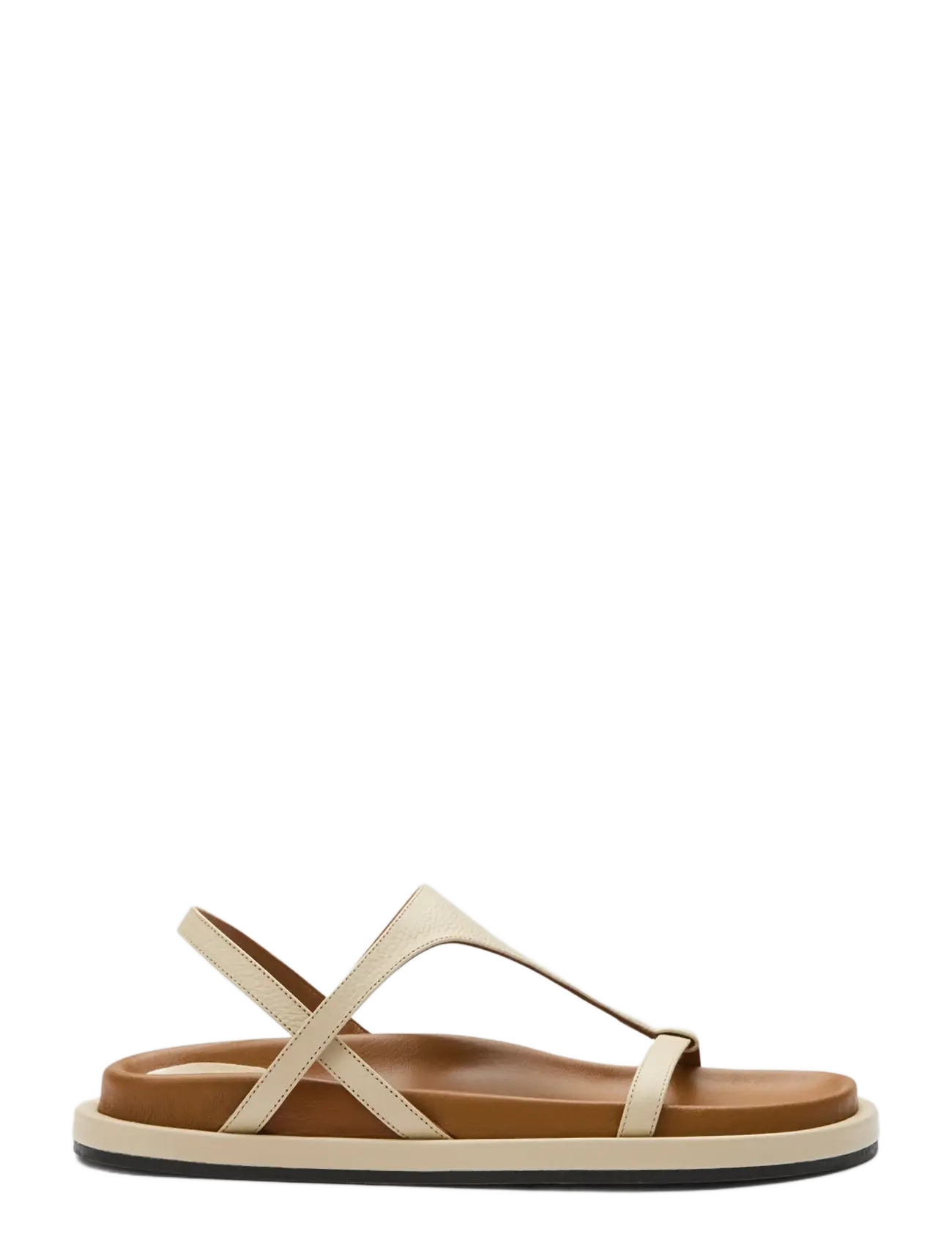 ATP Atelier Ultimo Mandorla Grained Calf, 39, Cream, Sandaler > Flade Sandals, Dame