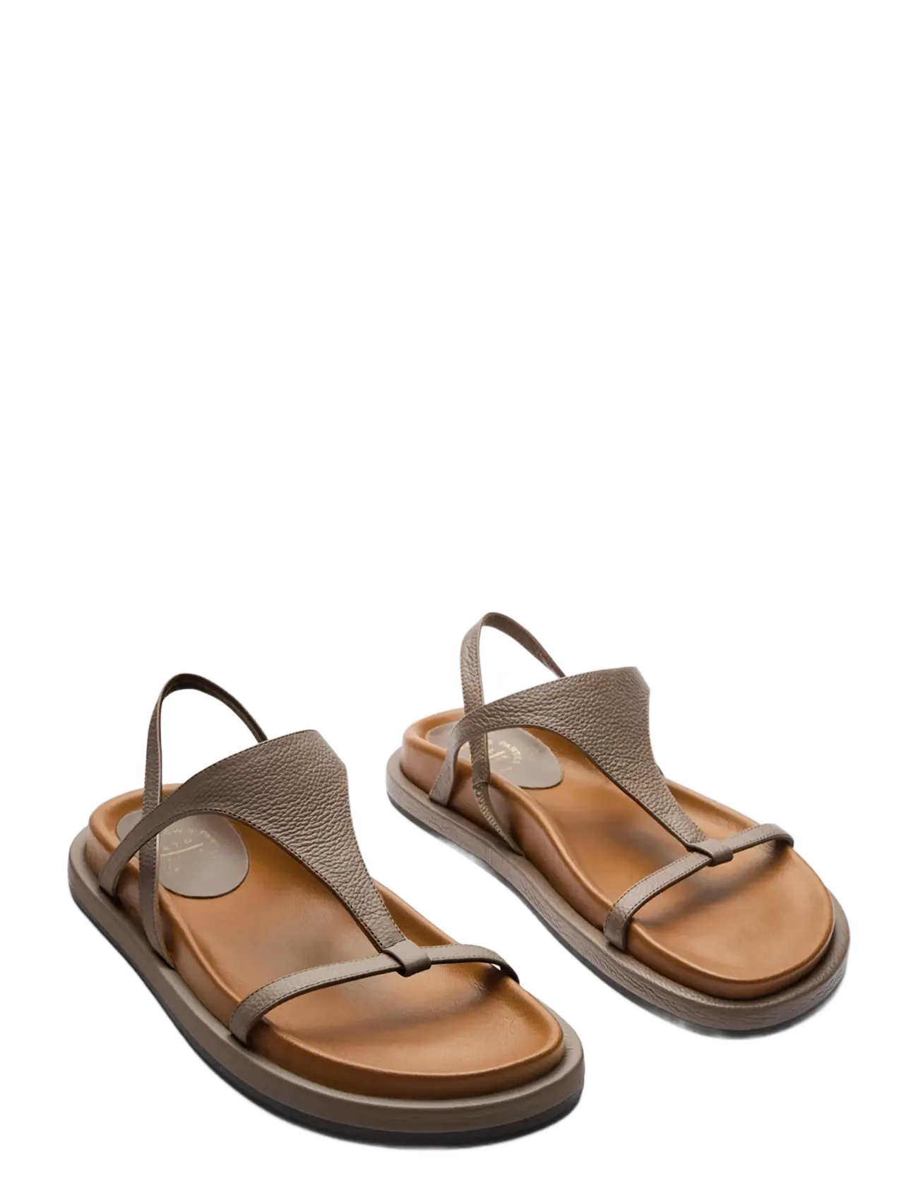 ATP Atelier - Ultimo Tahini Grained Calf - platta sandaler - tahini - 1